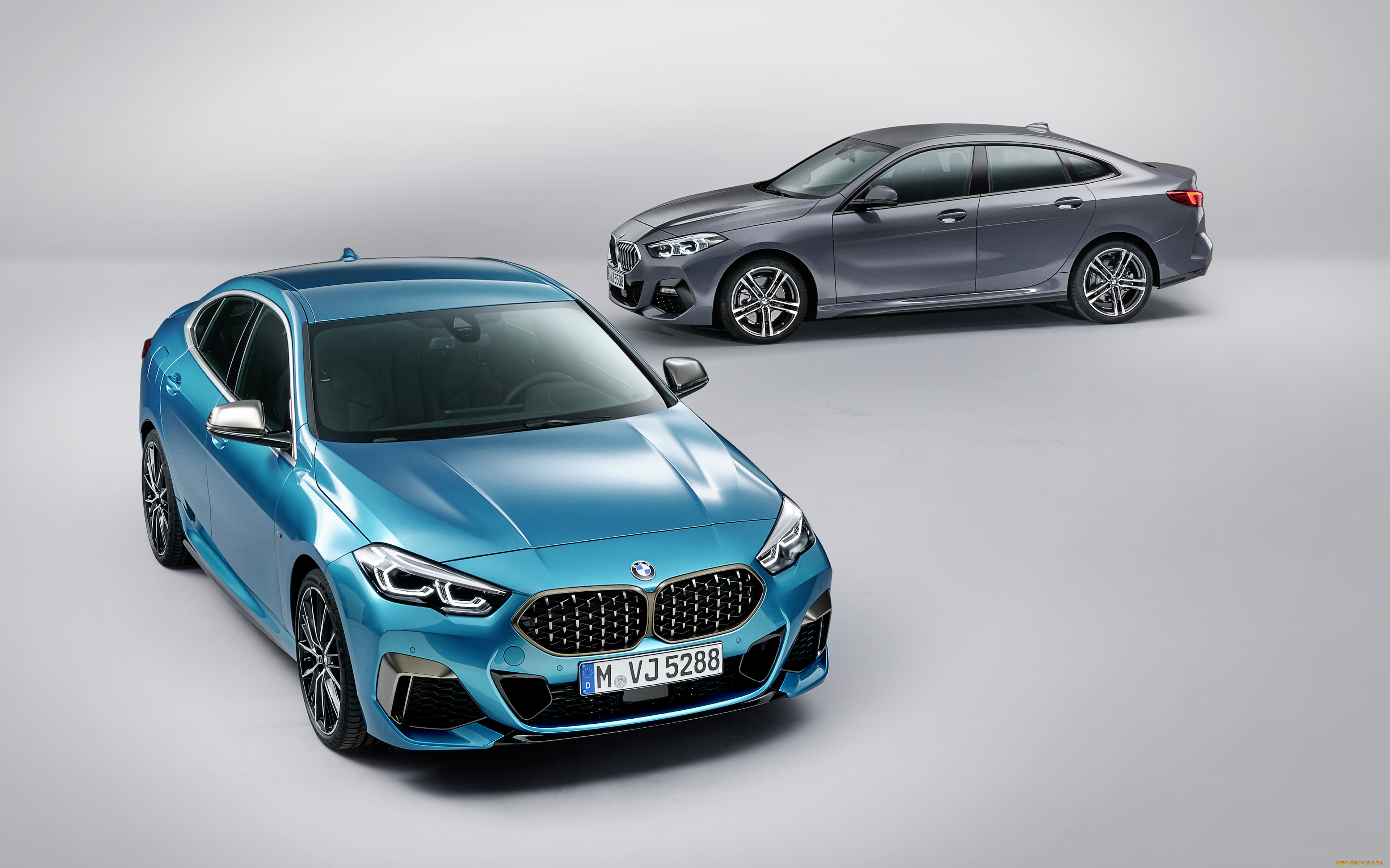 2020, bmw, 2, series, gran, coupe, автомобили, bmw, 2, series, gran, coupe, f44, 2020, экстерьер, вид, спереди, синий