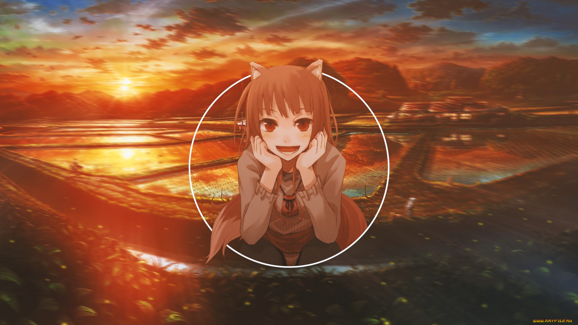 аниме, spice, and, wolf, волчица, и, пряности