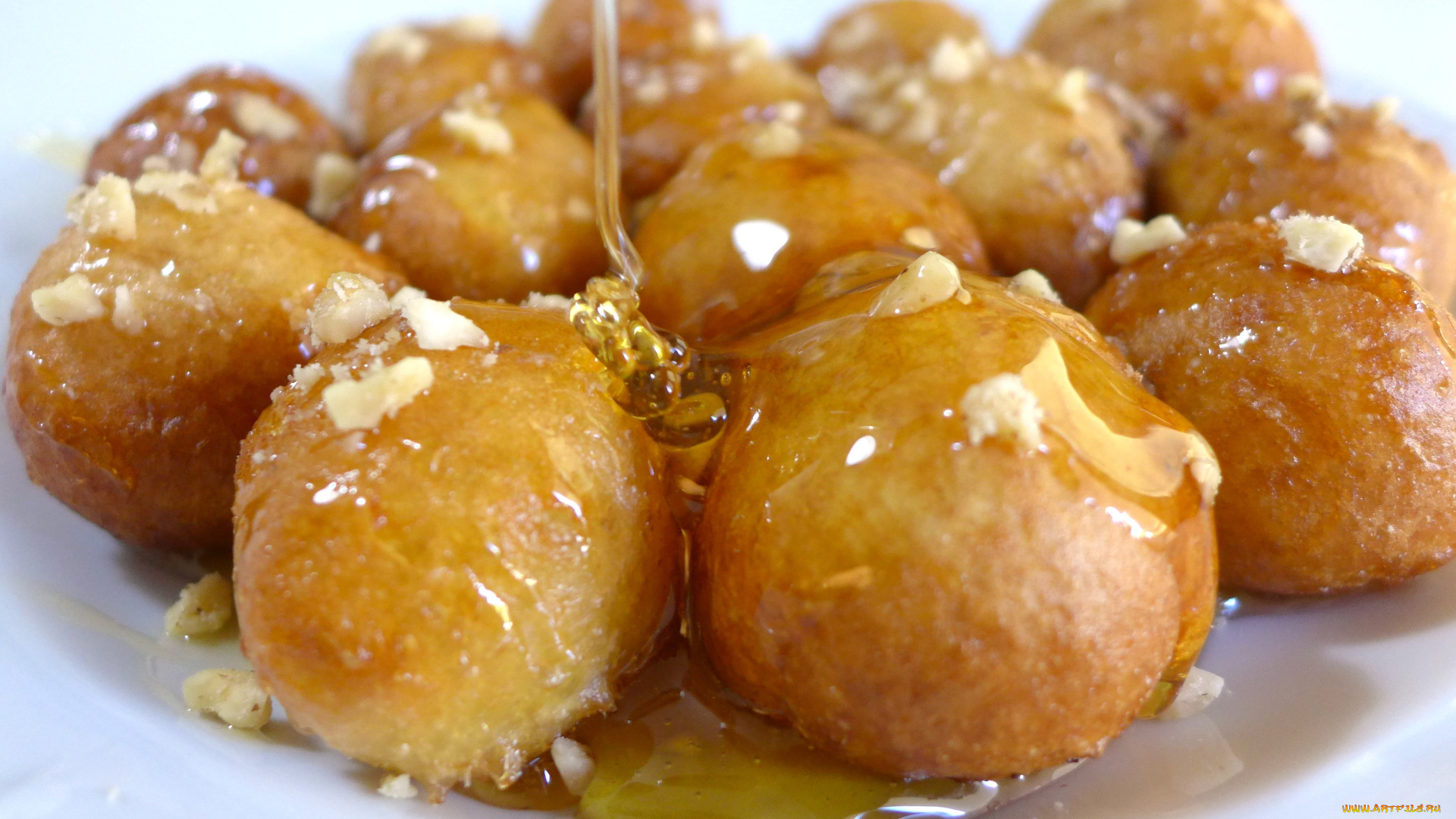 еда, хлеб, , выпечка, греческая, кухня, пончики, выпечка, мед