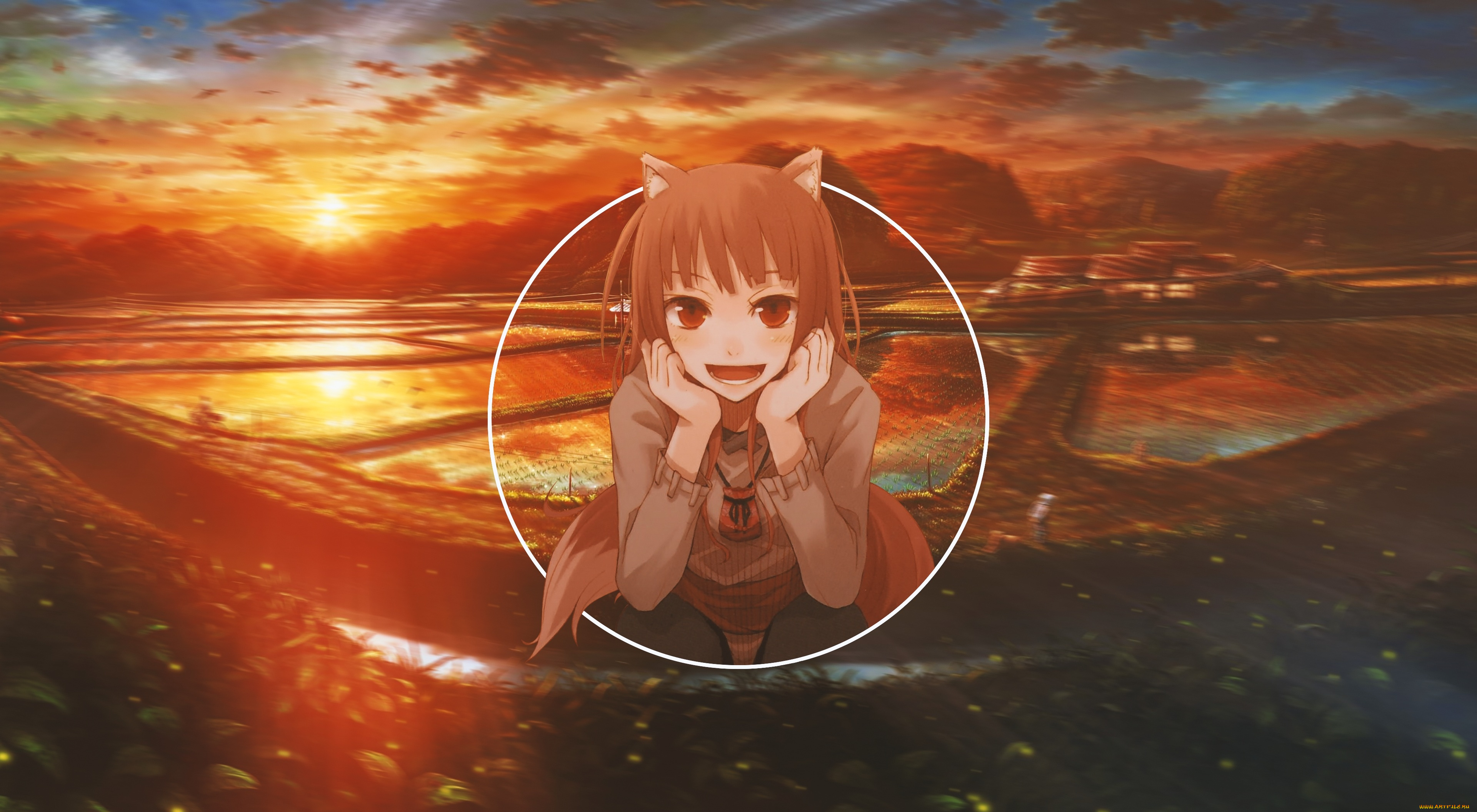 аниме, spice, and, wolf, волчица, и, пряности