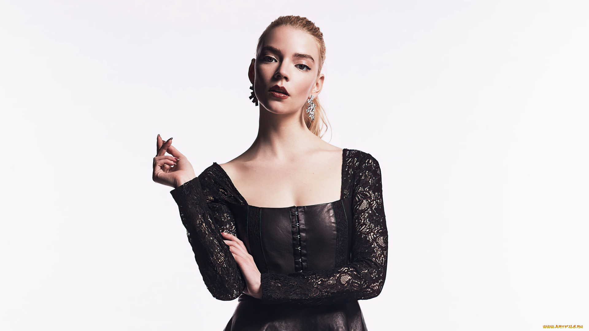 девушки, anya, taylor, joy, блондинка, платье