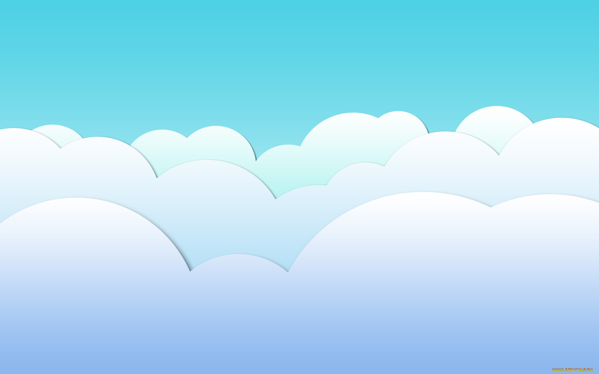 векторная, графика, природа, , nature, облака, небо