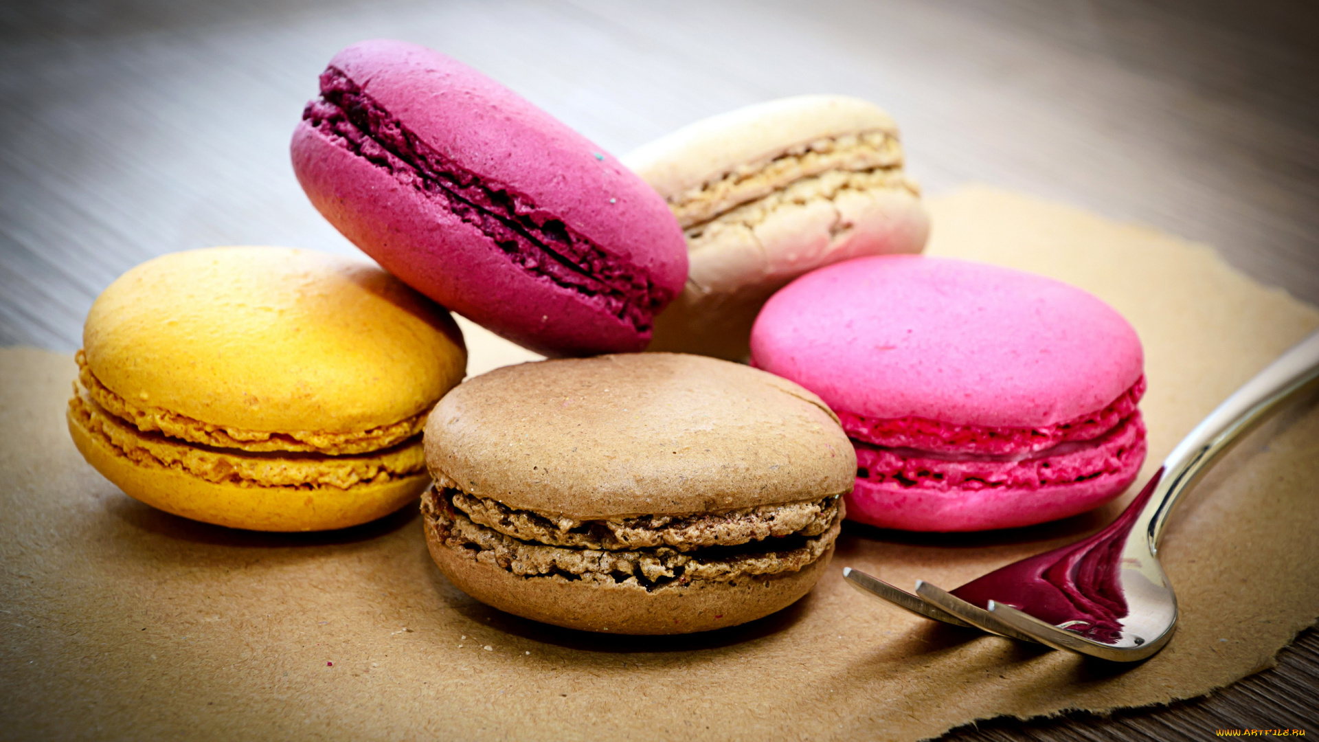 еда, макаруны, лакомство, печенье, ассорти