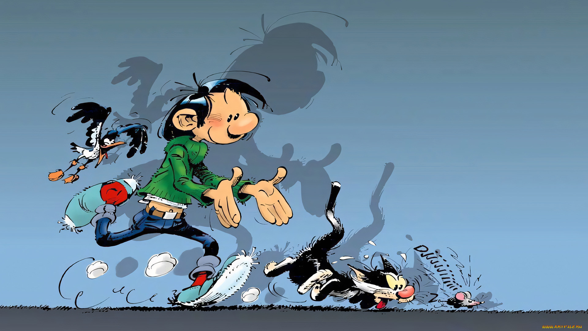 295347, рисованное, кино, , мультфильмы, кот, мышь, погоня