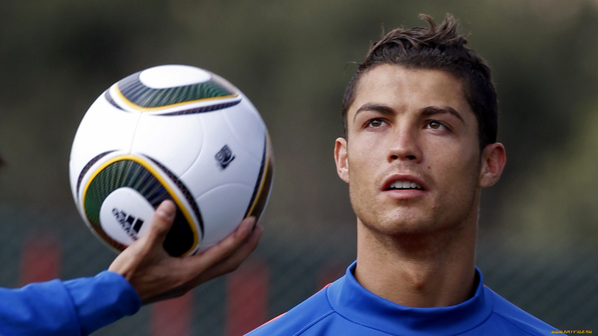 мужчины, cristiano, ronaldo, футболист, лицо, мяч