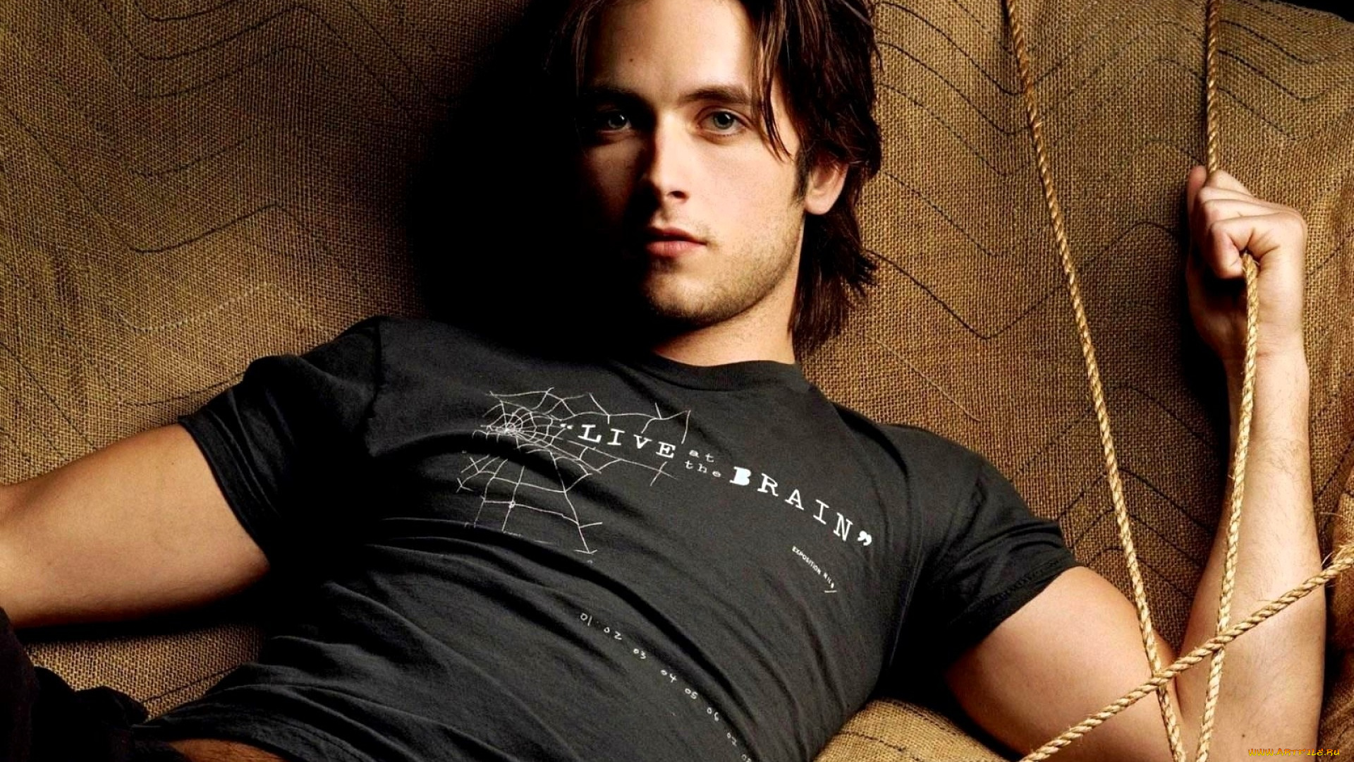 мужчины, justin, chatwin, актер, футболка, веревки