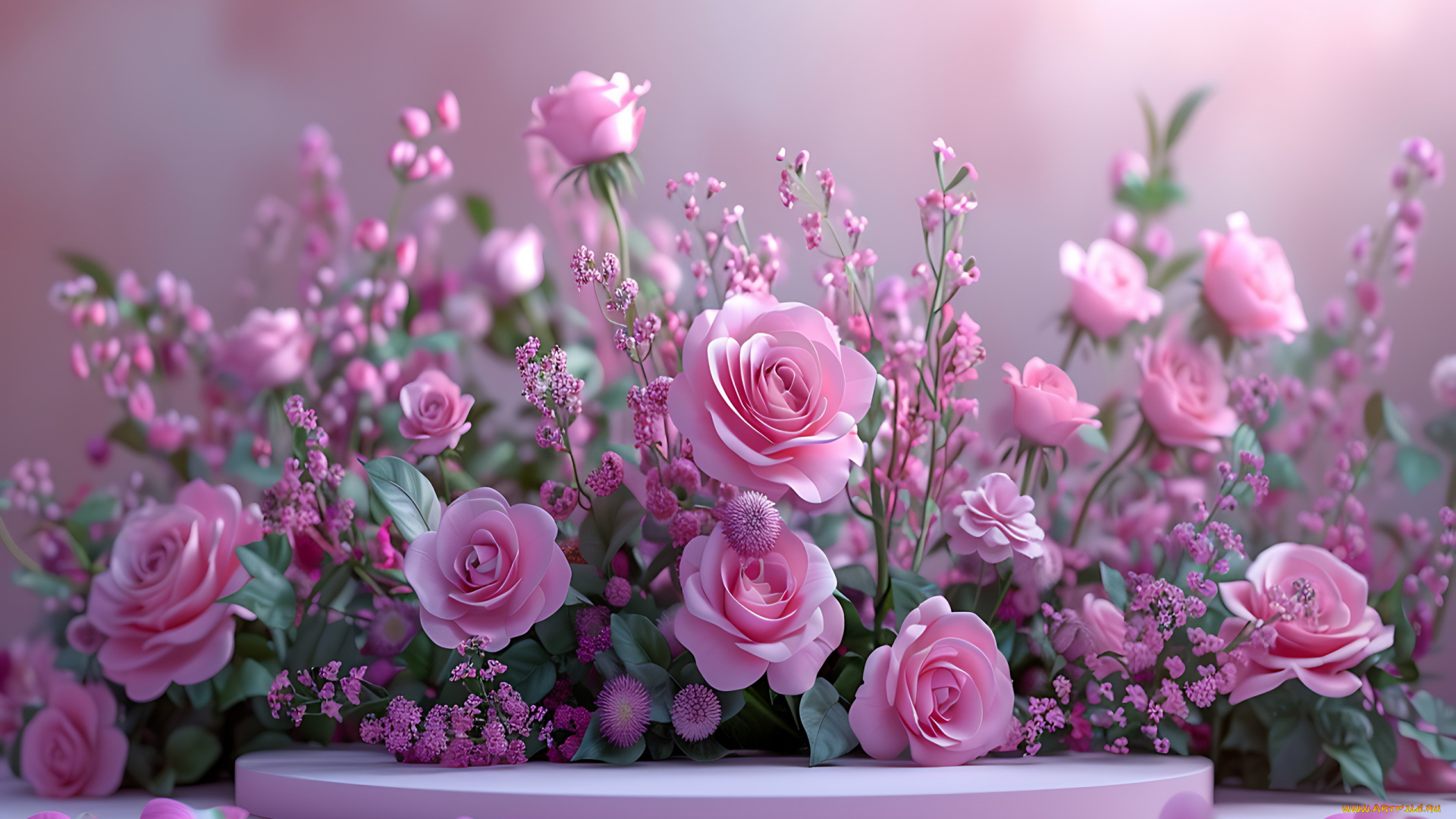 3д, графика, цветы, , flowers, розы