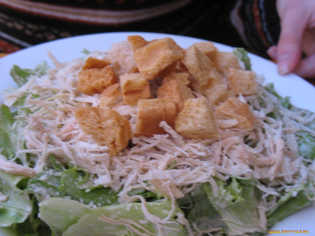 цезарь, курицей, еда, салаты, закуски
