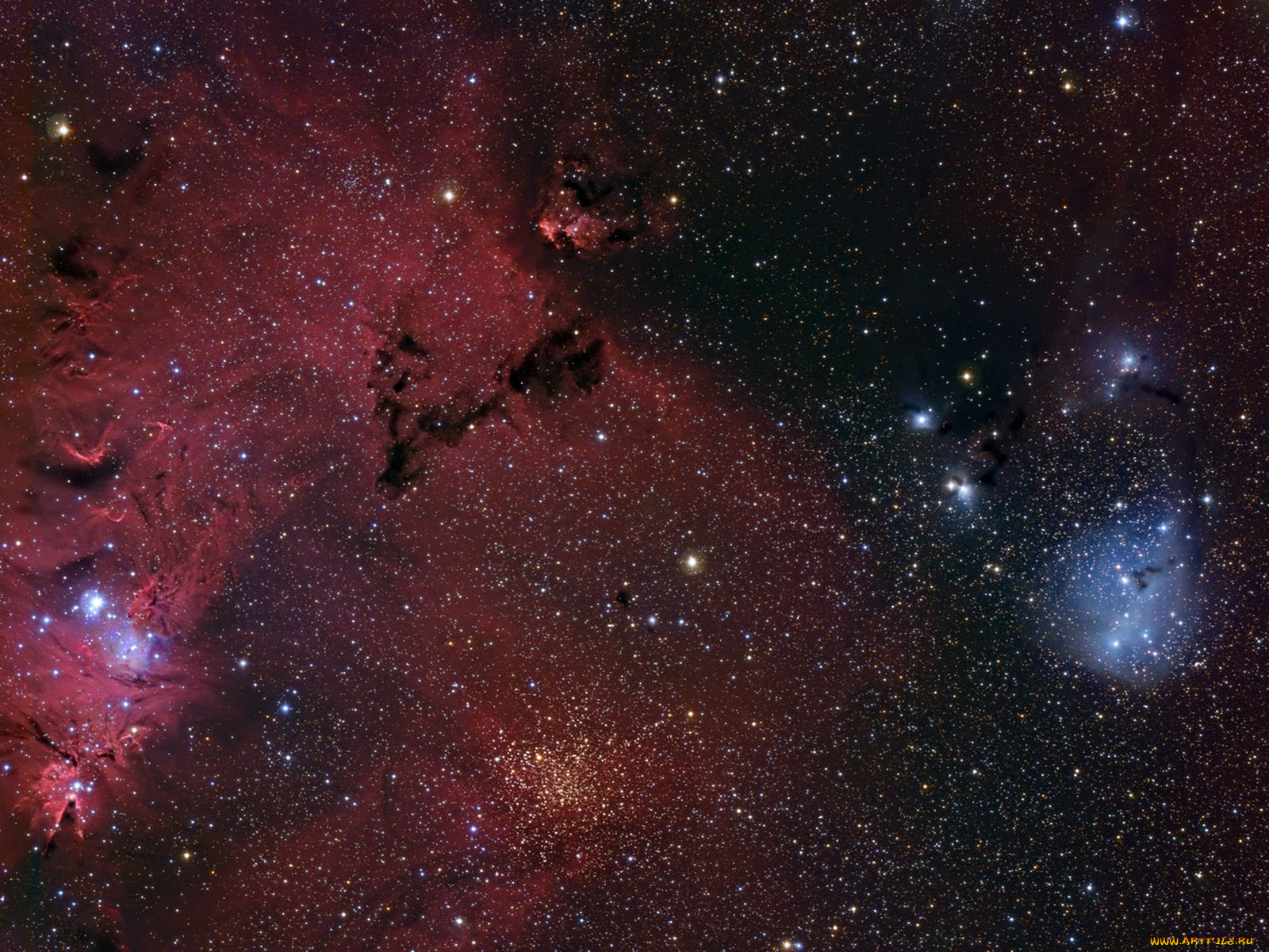 туманность, конус, космос, галактики, туманности