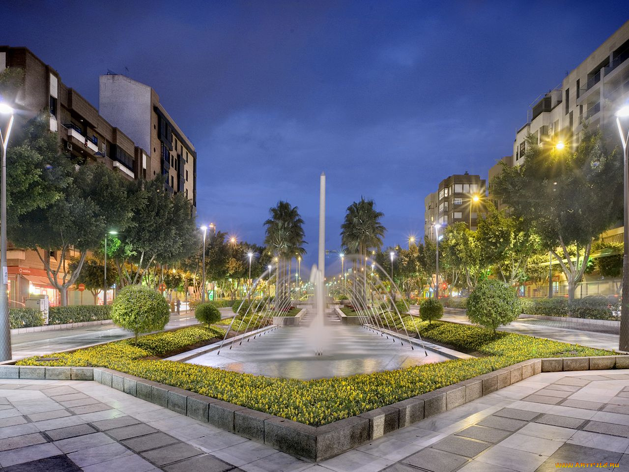 andalusia, spain, города, фонтаны