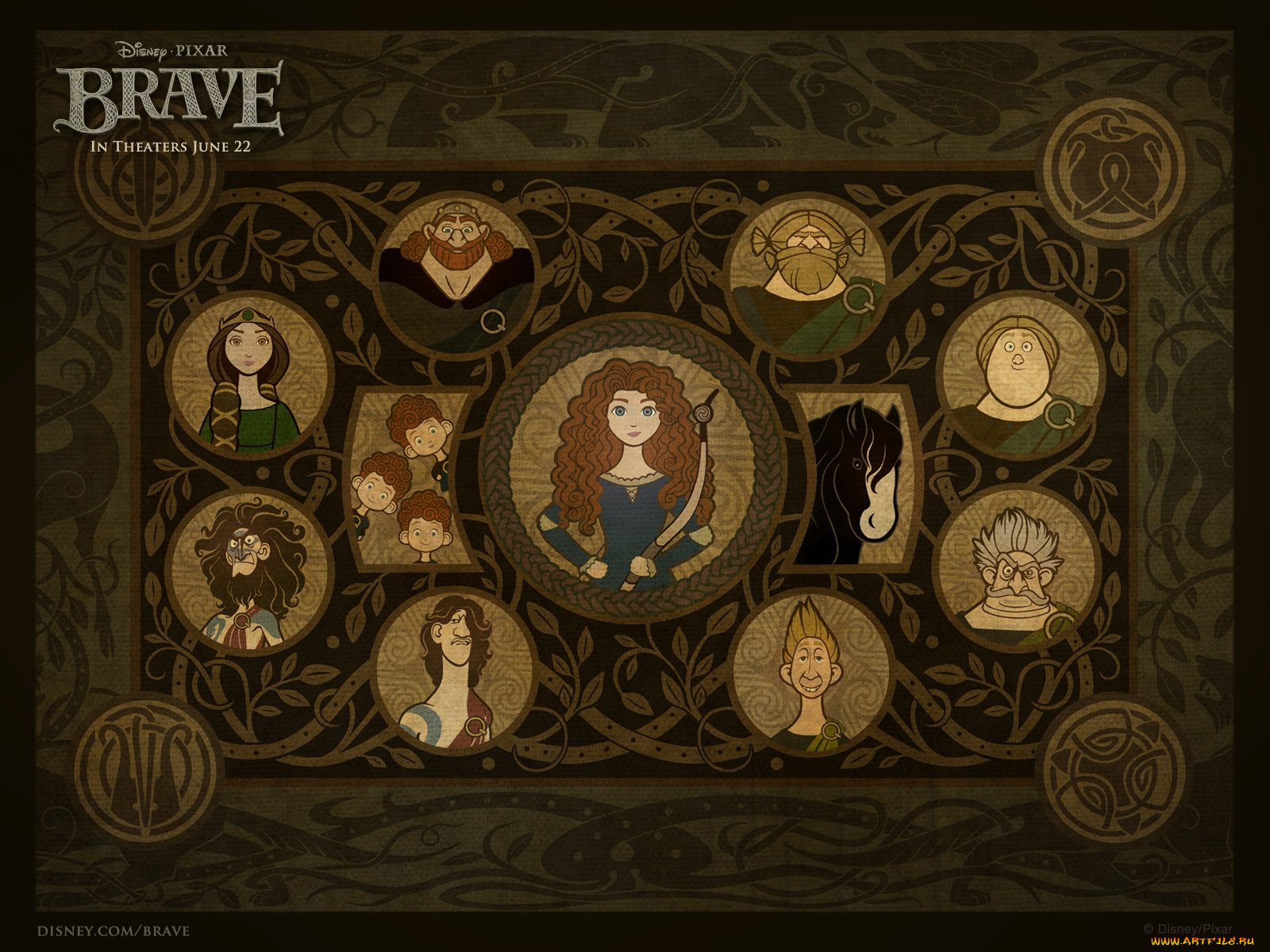 мультфильмы, brave, храбрая, сердцем