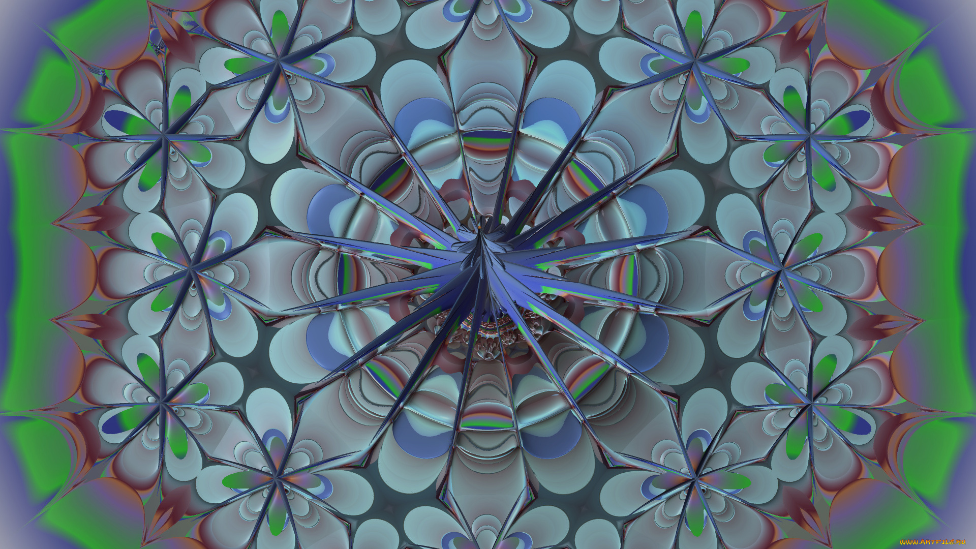 3д, графика, fractal, фракталы, узор, цвета