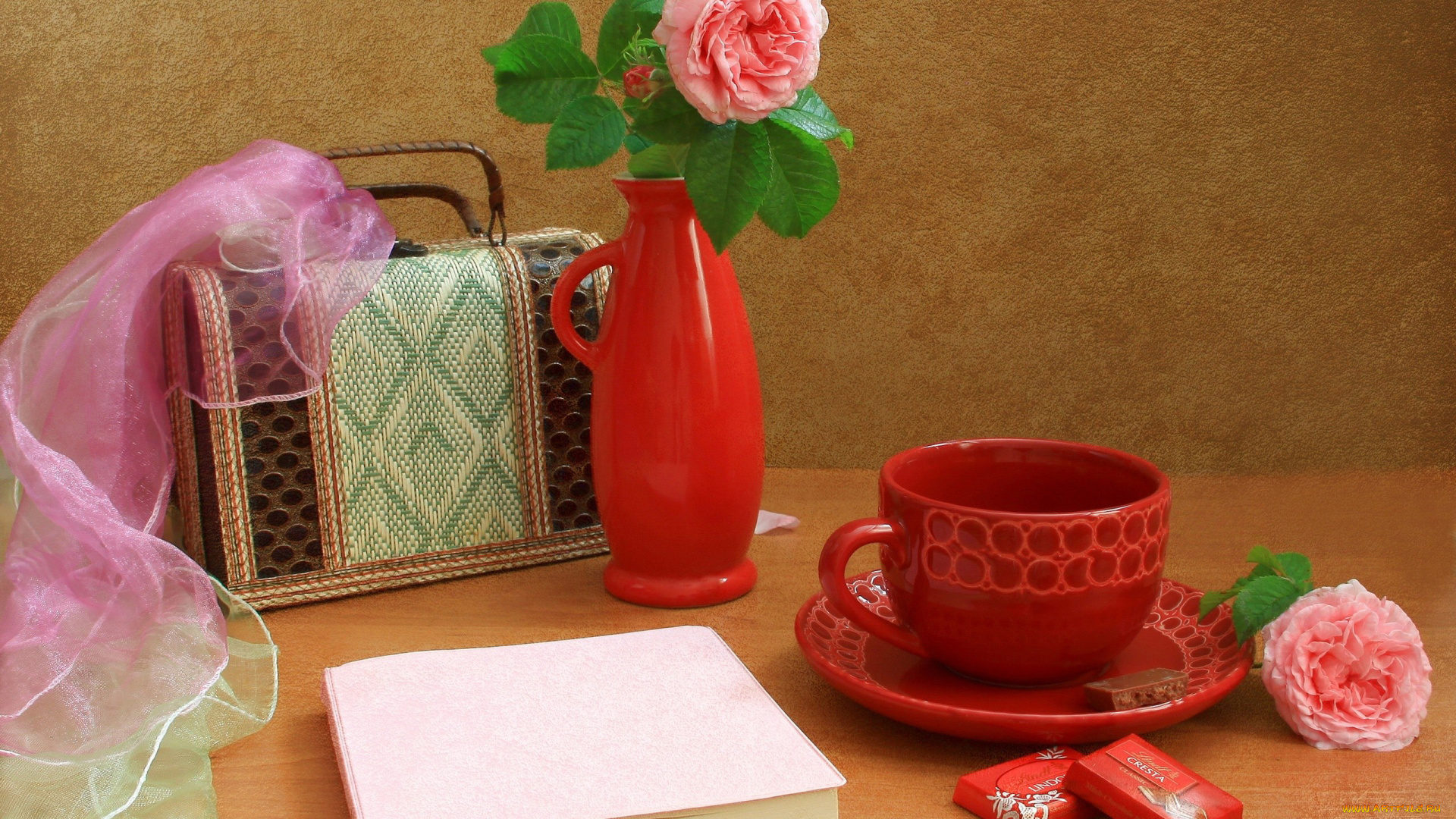 еда, натюрморт, чашка, чай, конфеты, розы, книга