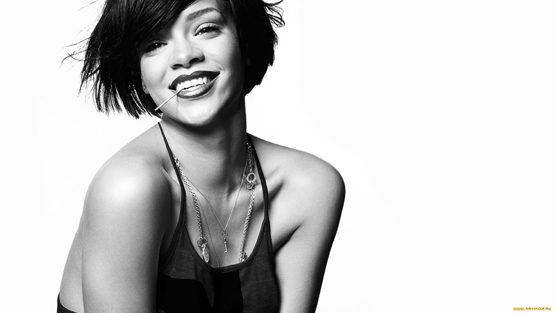музыка, rihanna, черно-белое, фото
