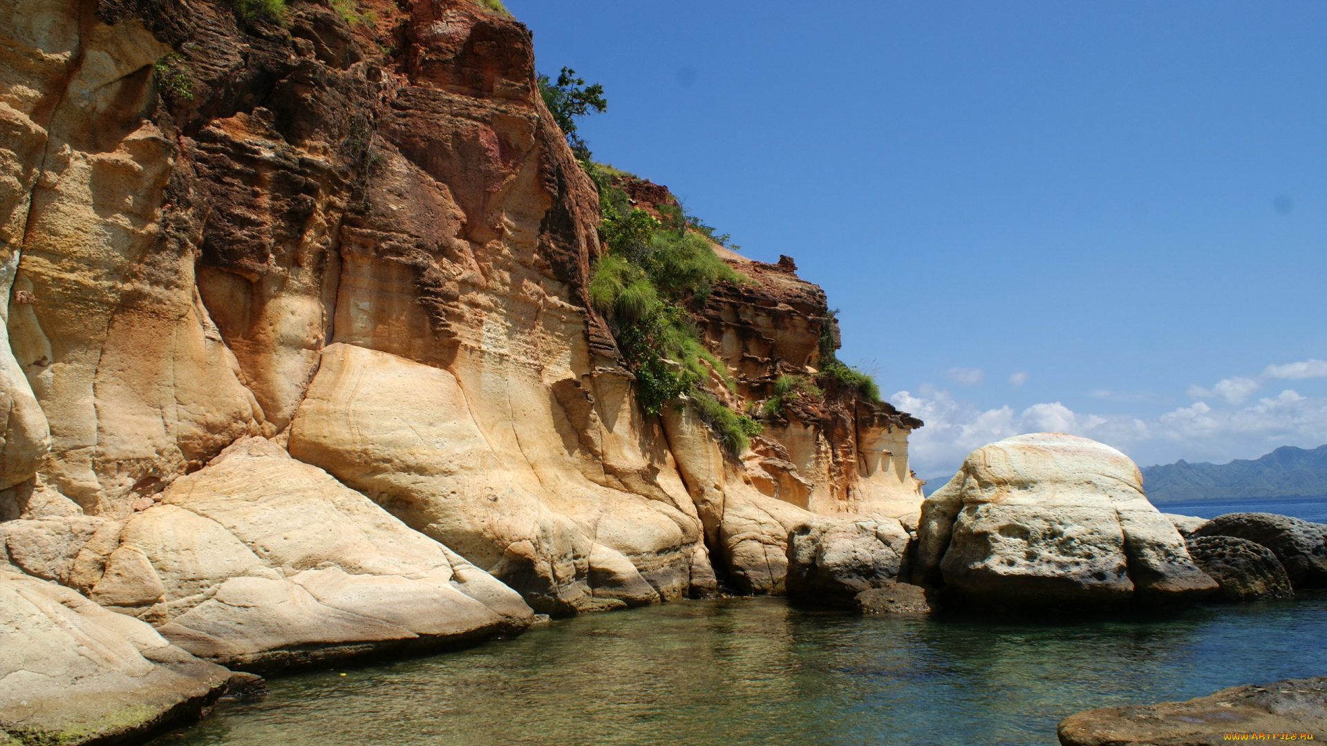 природа, побережье, море, берег, скалы