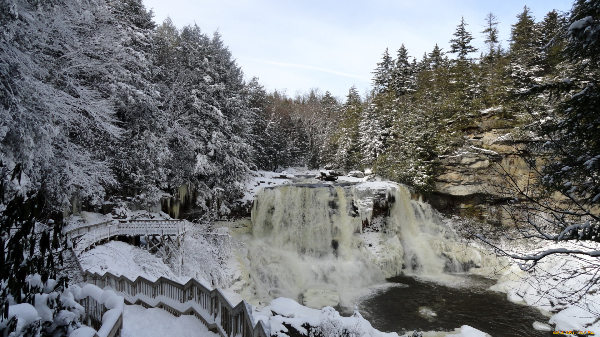 природа, водопады, usa, blackwater, falls, state, park