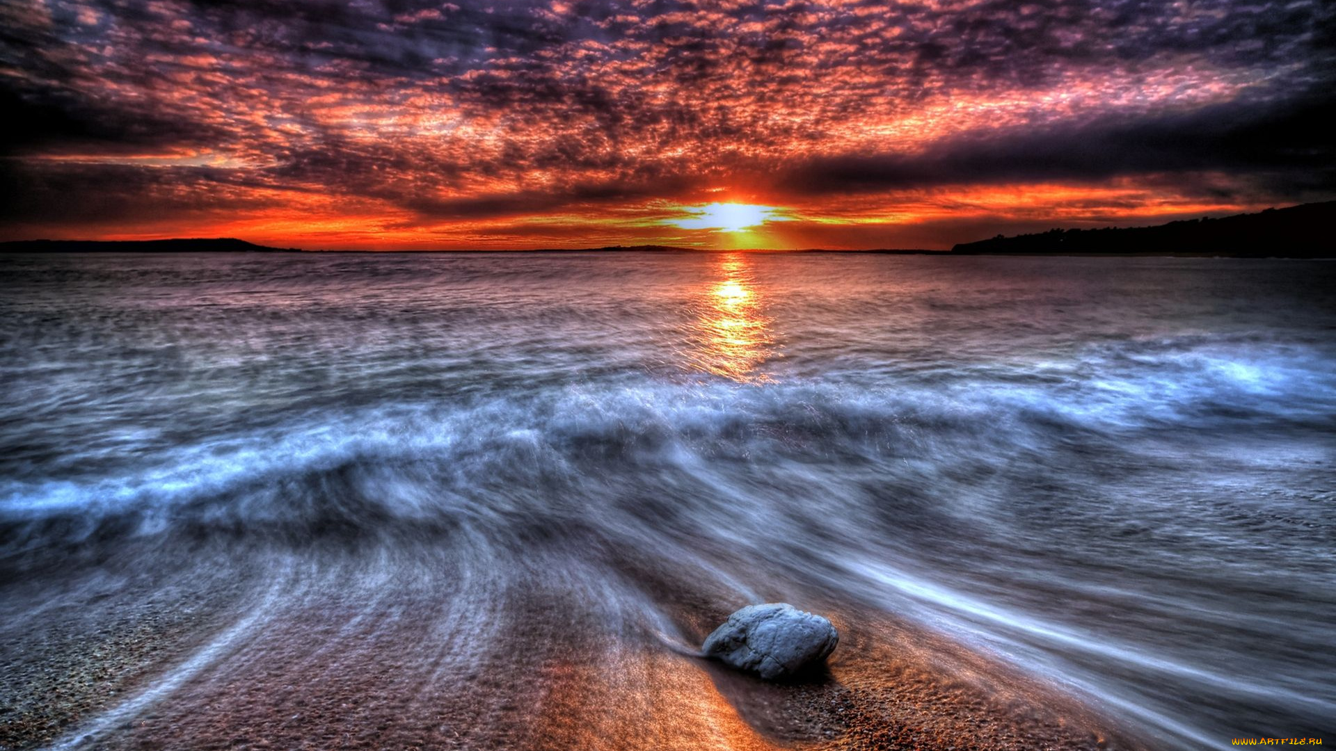 природа, восходы, закаты, закат, море