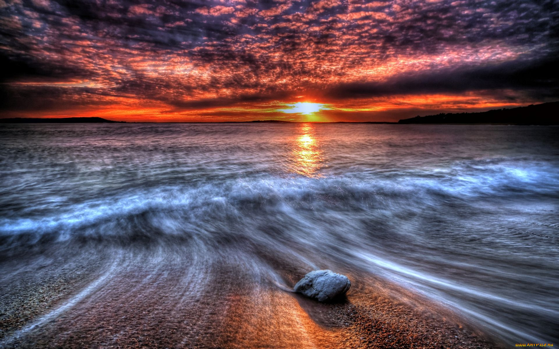 природа, восходы, закаты, закат, море