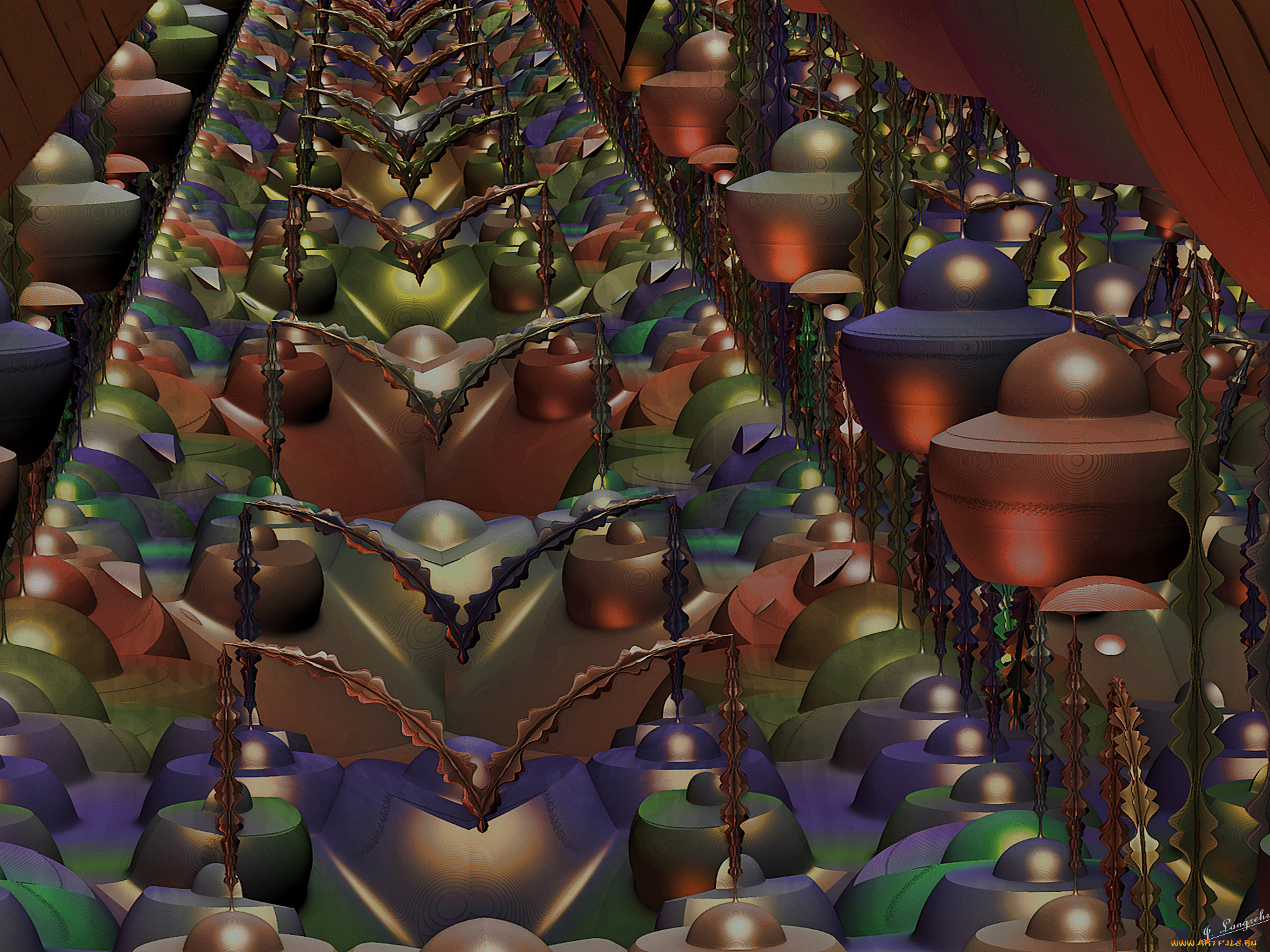 3д, графика, fractal, фракталы, фон, узор