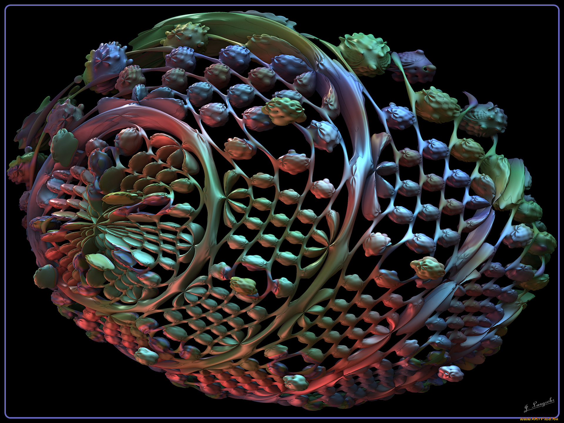 3д, графика, fractal, фракталы, узор, цвета