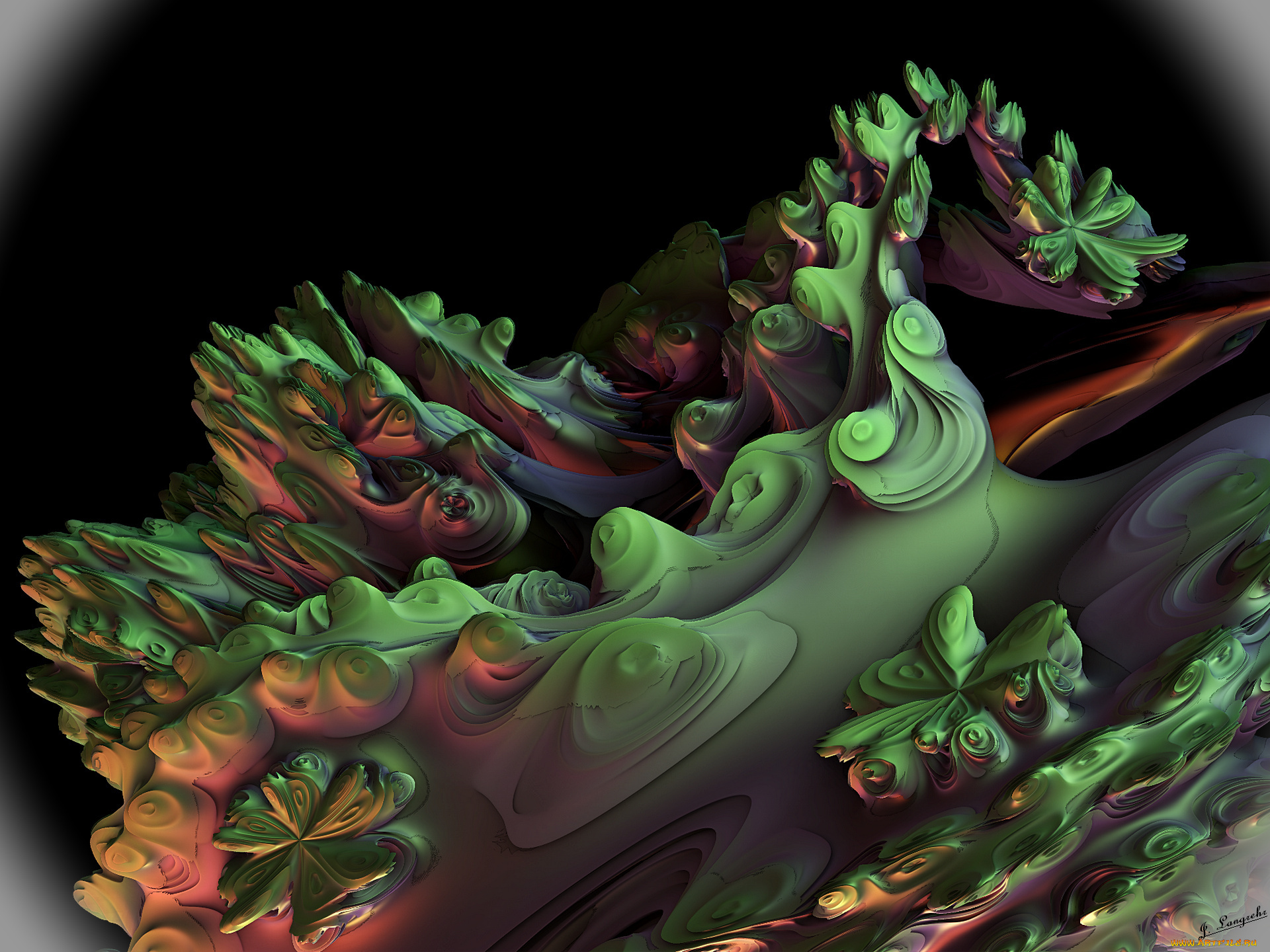 3д, графика, fractal, фракталы, узор, фон, цвета