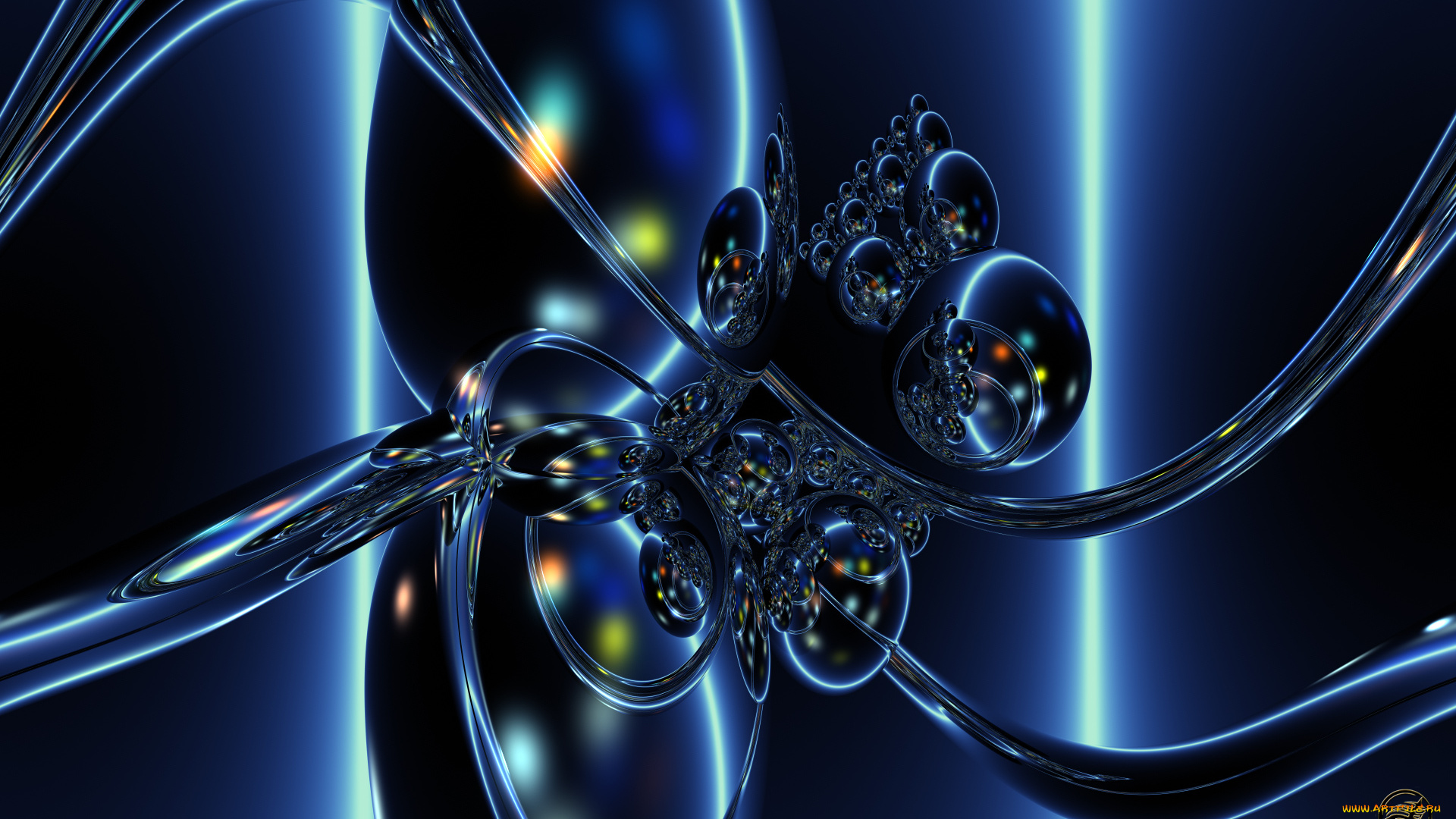 3д, графика, fractal, фракталы, цвет, фон