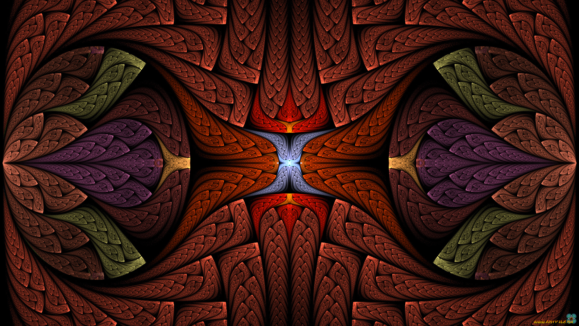 3д, графика, fractal, фракталы, цвет, фон