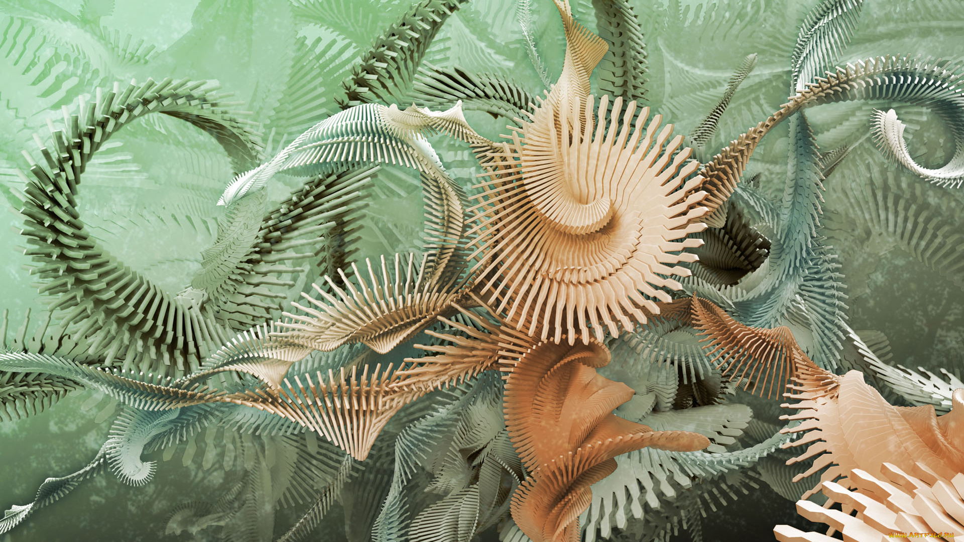 3д, графика, fractal, фракталы, спираль