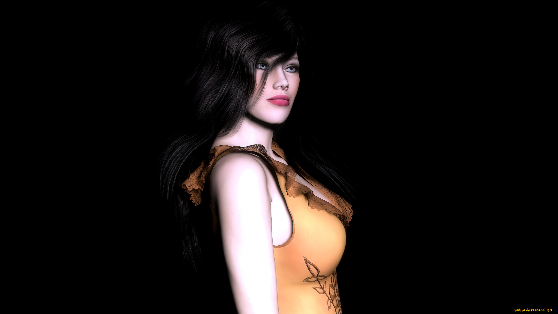 3д, графика, people, люди, девушка, фон