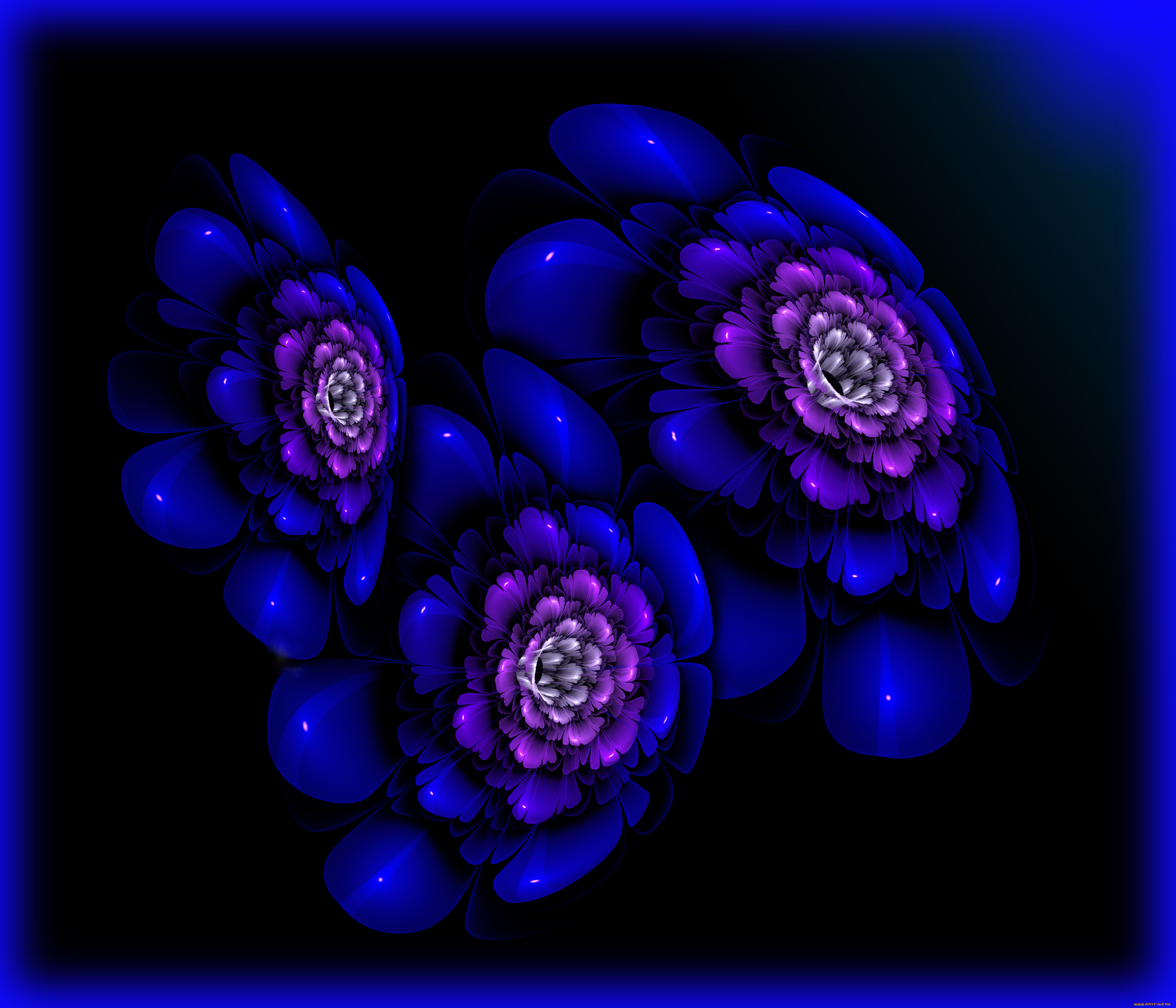 3d, 3д, графика, flowers, цветы, киберцветы, art