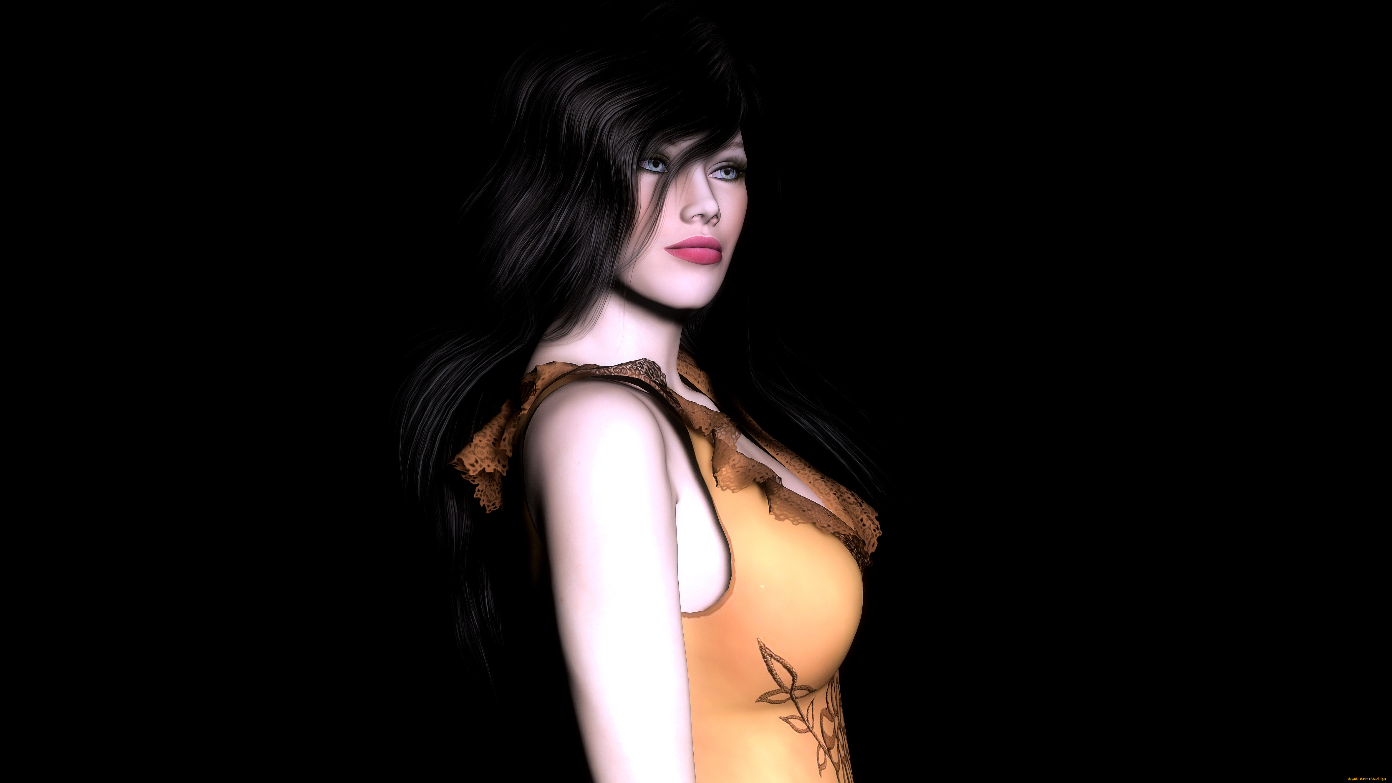 3д, графика, people, люди, девушка, фон