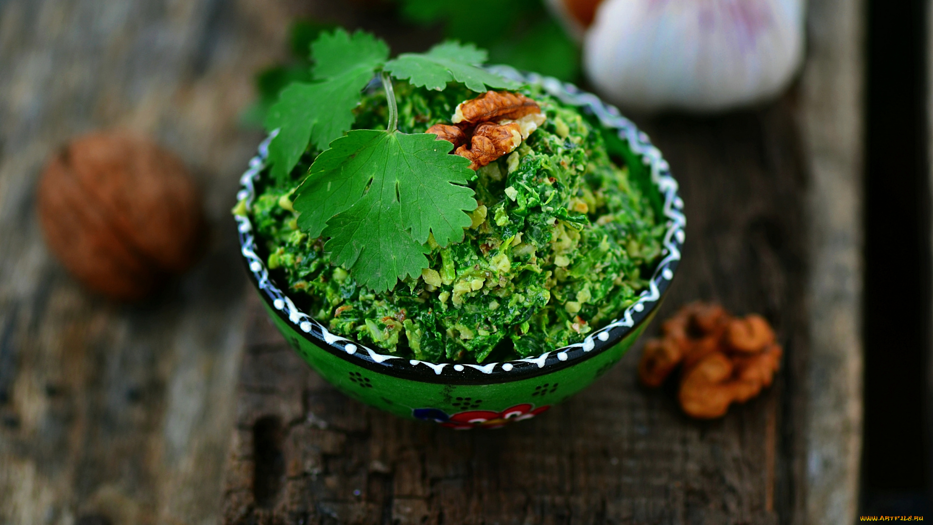 еда, салаты, , закуски, зелень, орех, пхали