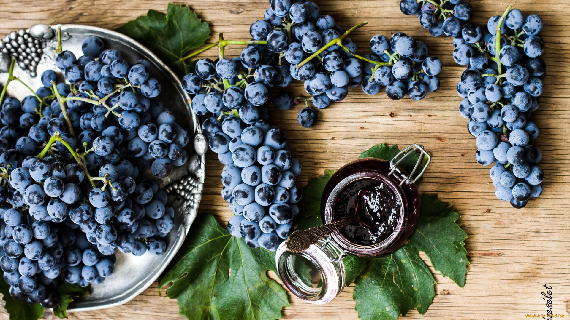 еда, виноград, варенье, банка