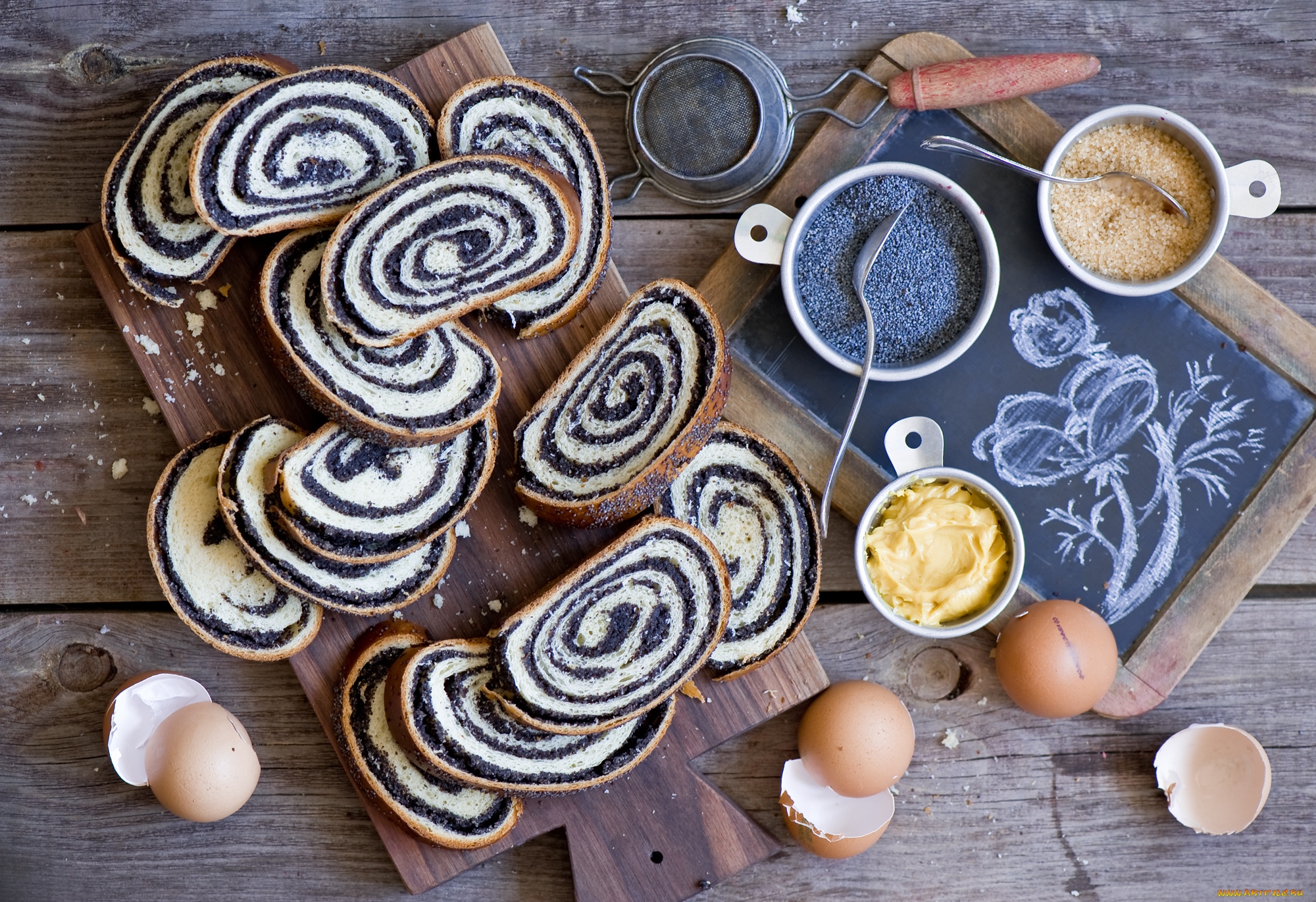 еда, хлеб, , выпечка, булка, скорлупа, сахар, мак