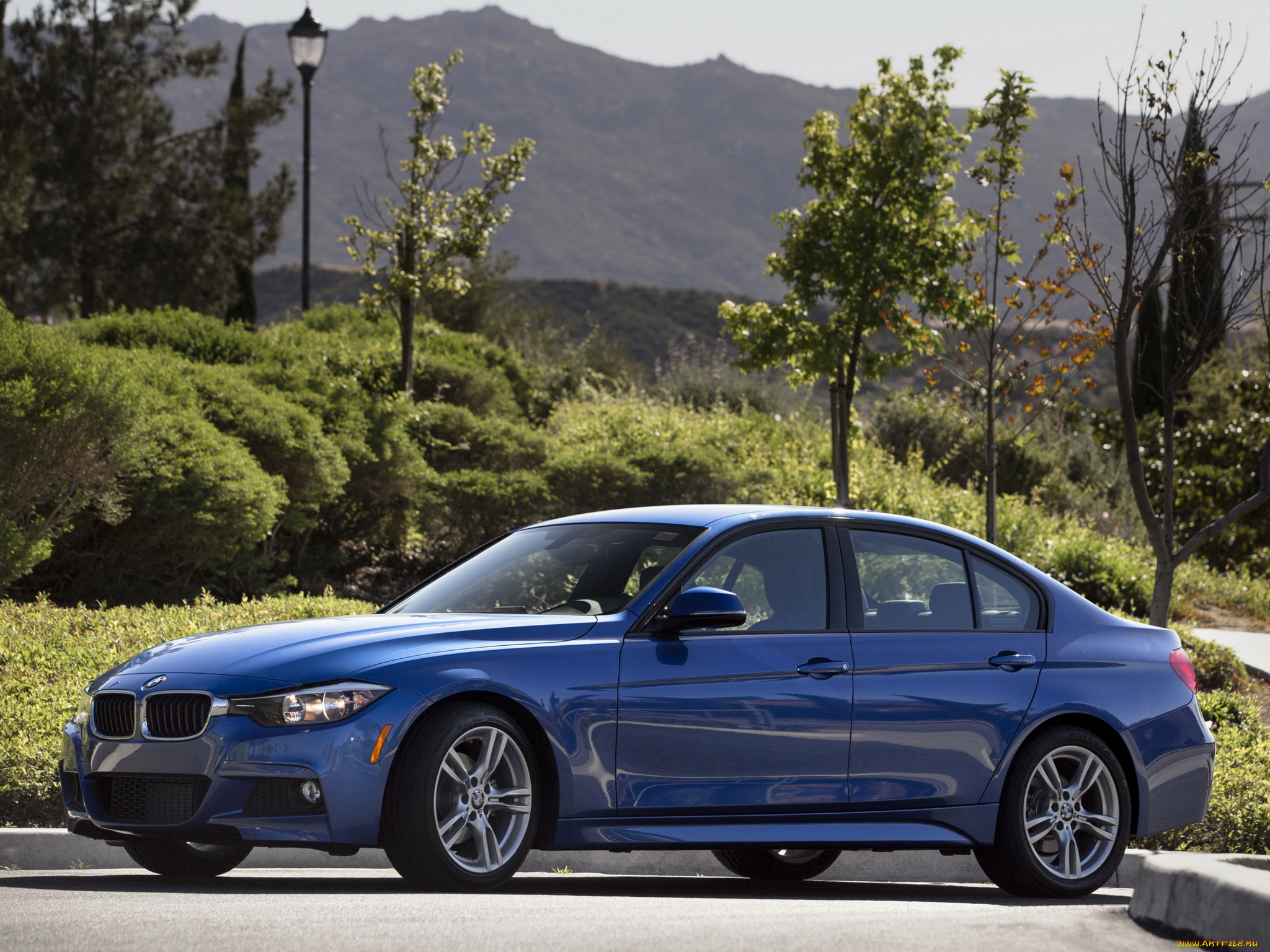 автомобили, bmw, sedan, 328d, синий, f30, 2013г, us-spec, package, sport, m