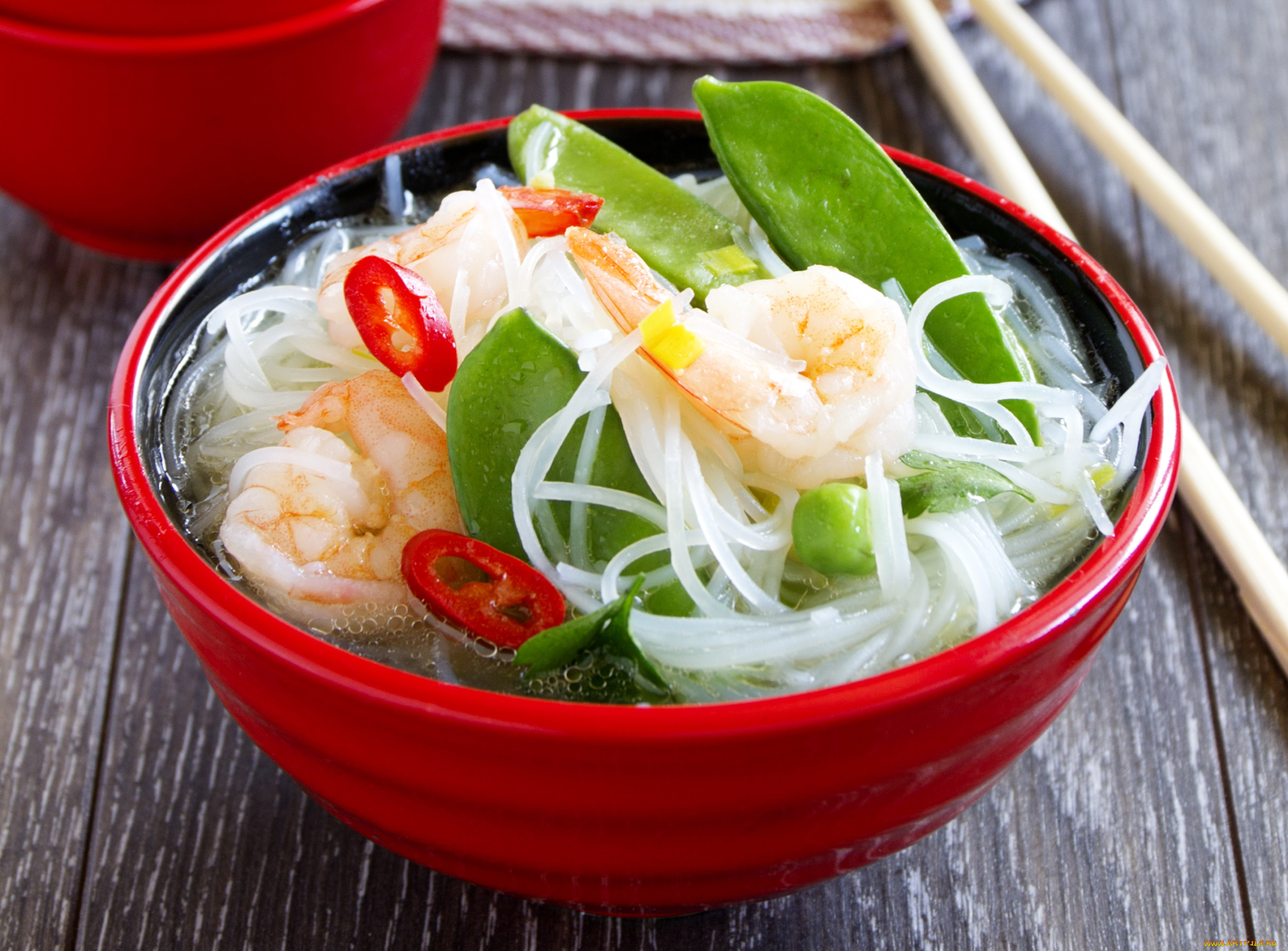 еда, рыбные, блюда, , с, морепродуктами, горох, креветки, суп