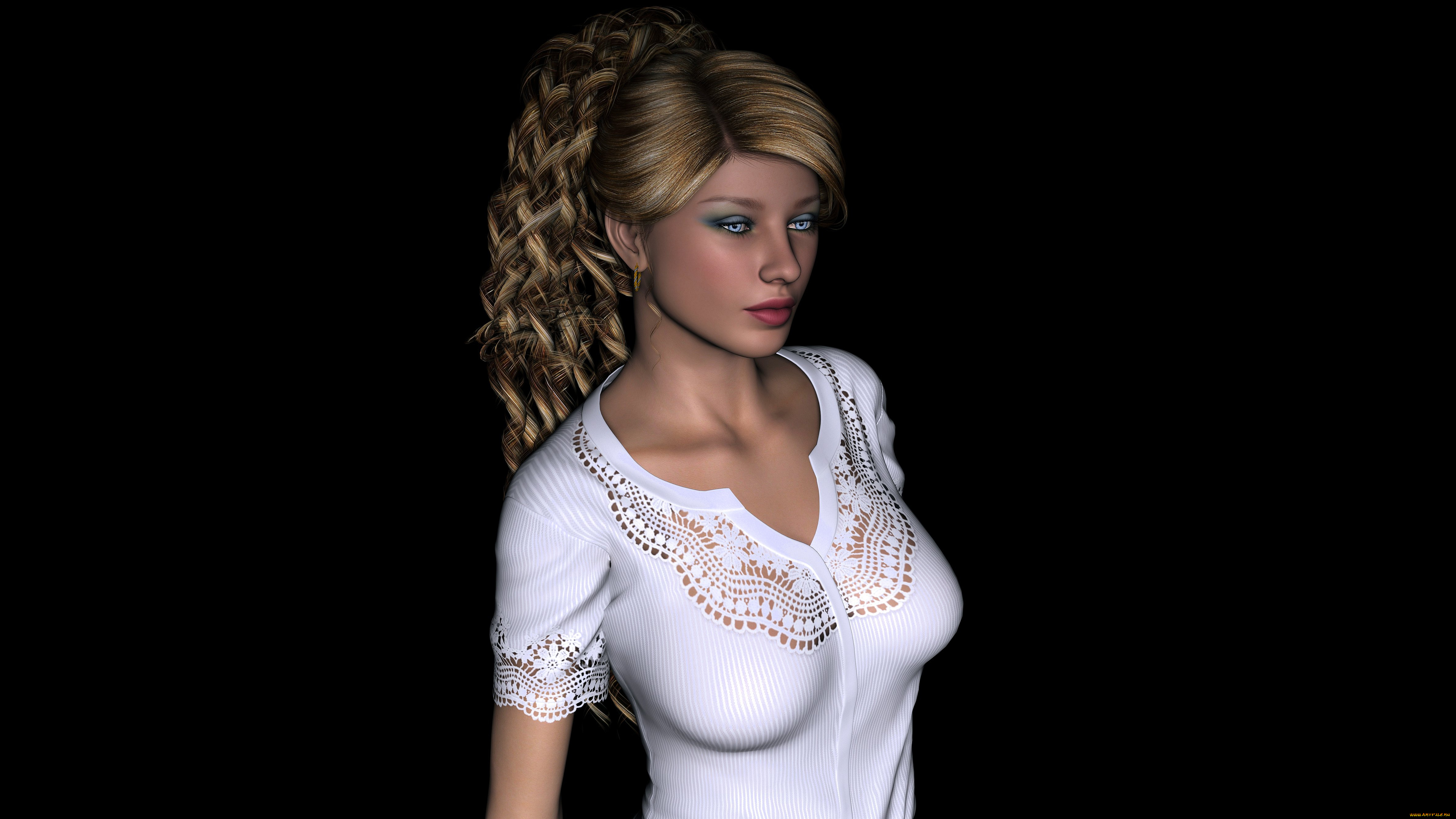 3д, графика, people, , люди, взгляд, фон, девушка