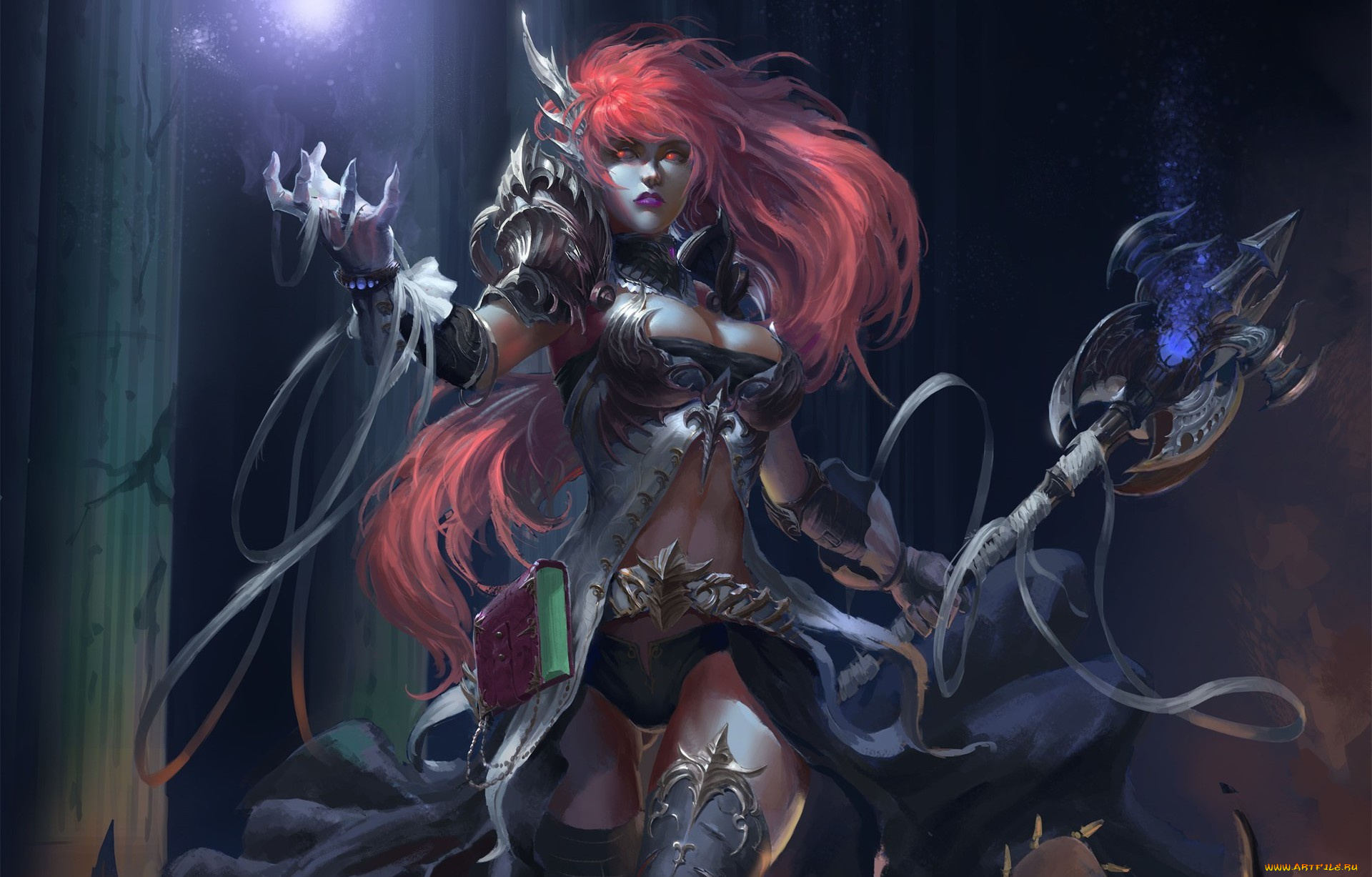 фэнтези, девушки, девушка, доспех