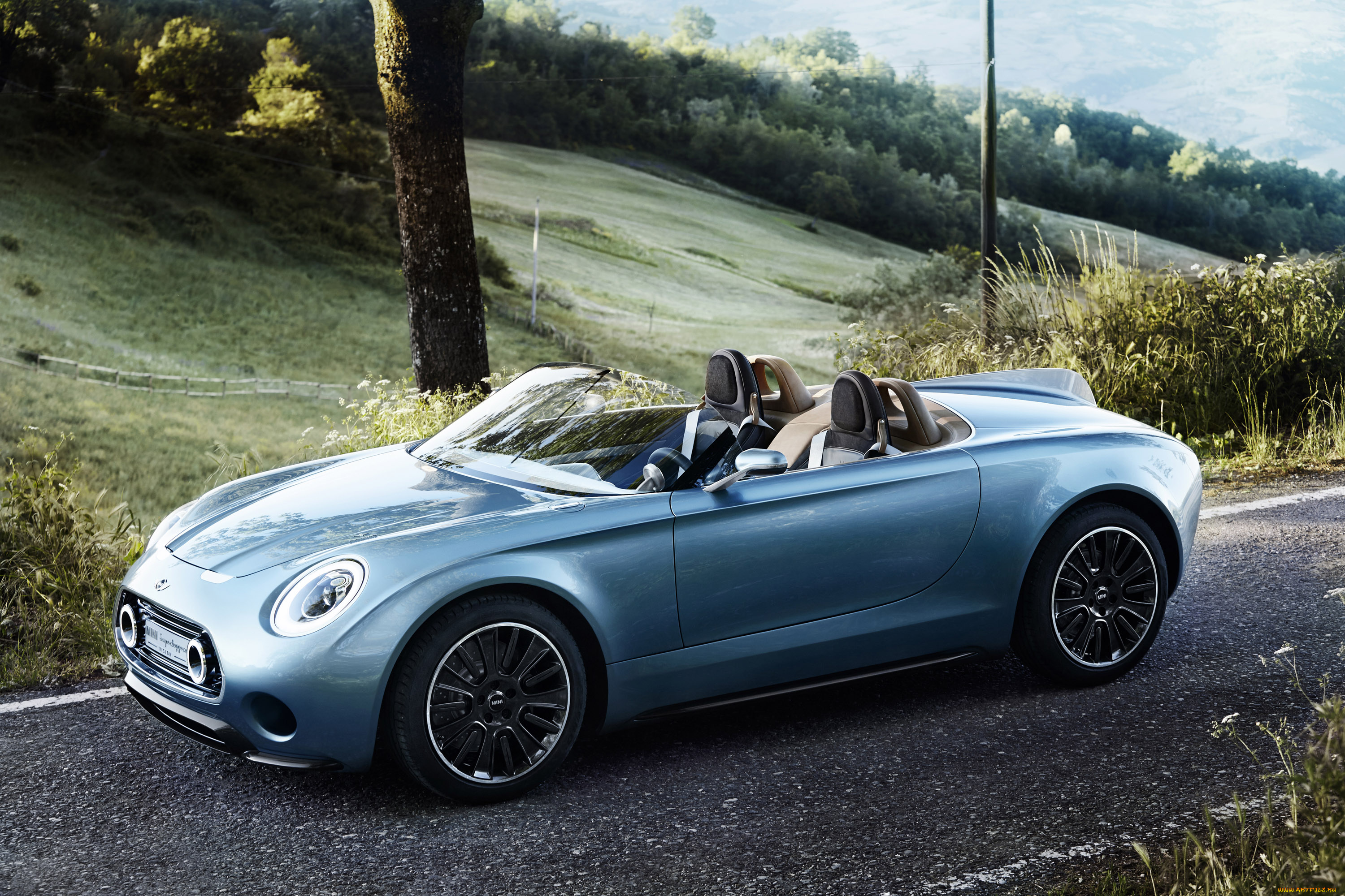 mini, superleggera, vision, concept, 2014, автомобили, mini, 2014, concept, vision, superleggera, кабриолет, природа