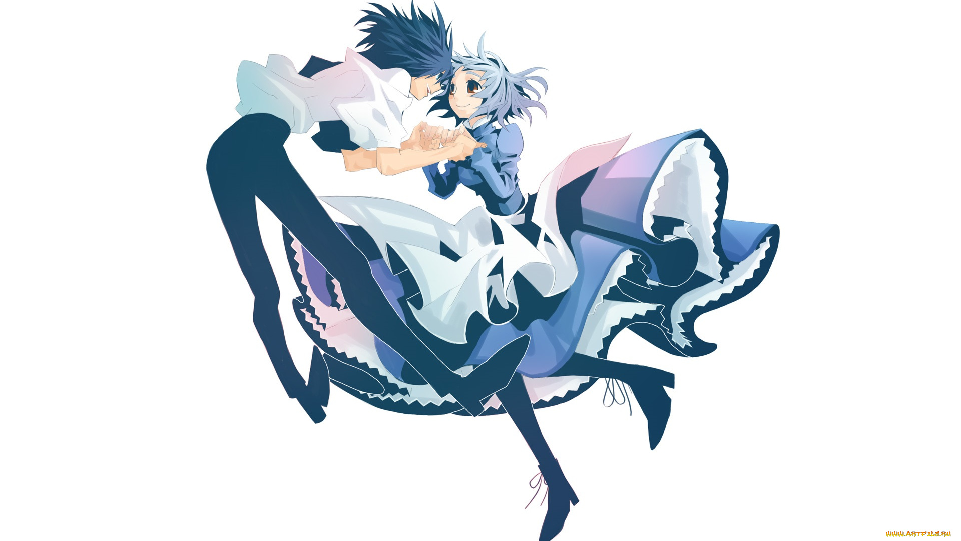 аниме, howl`s, moving, castle, двое