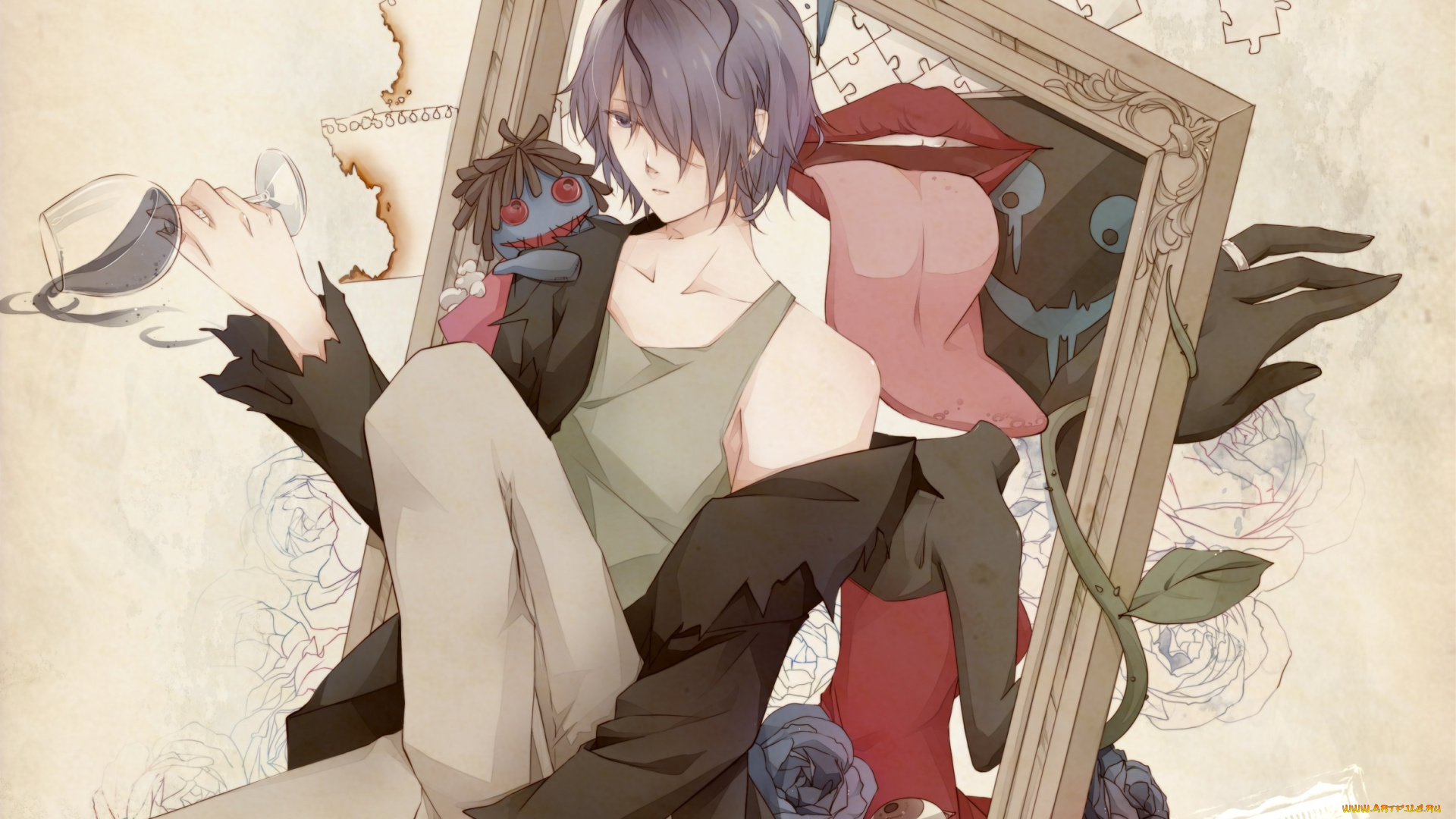 аниме, ib, garri