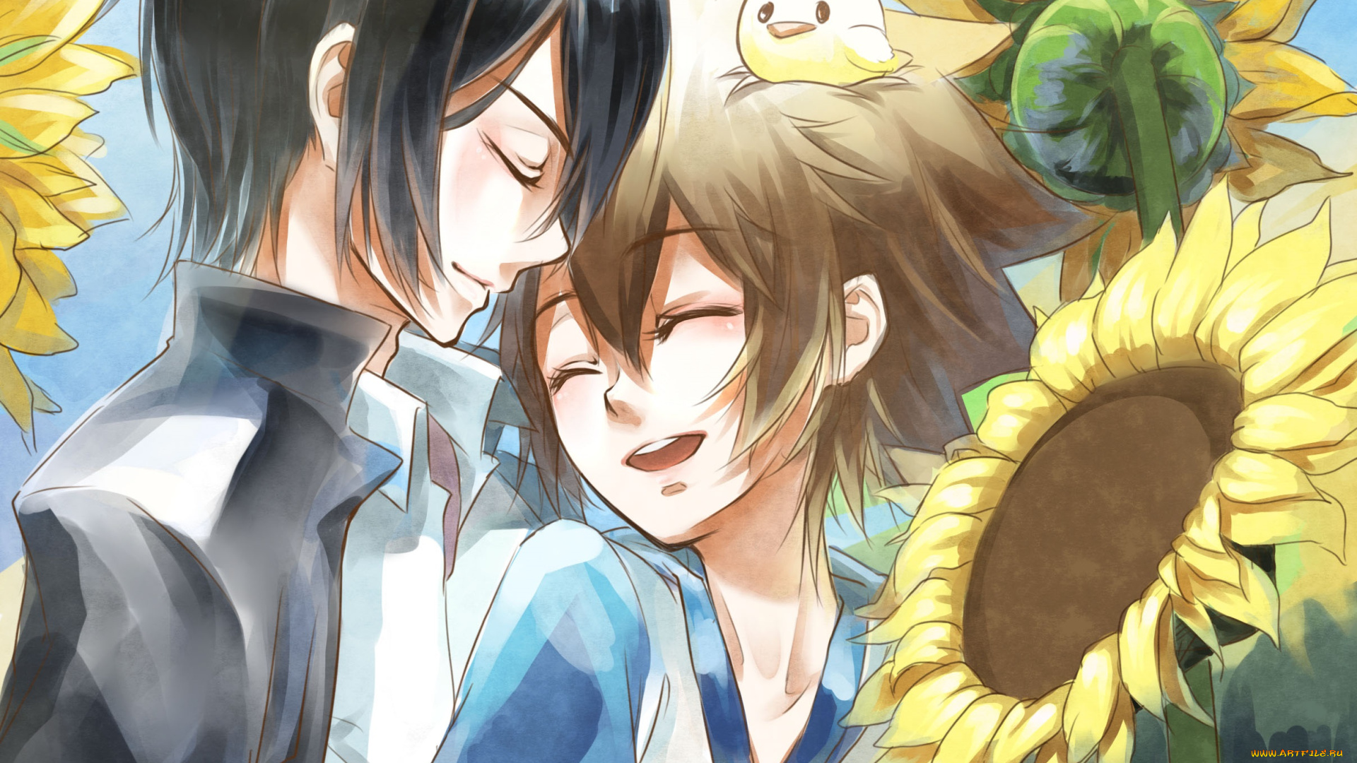 аниме, katekyo, hitman, reborn, савада, стунаёши, хибари, кёя