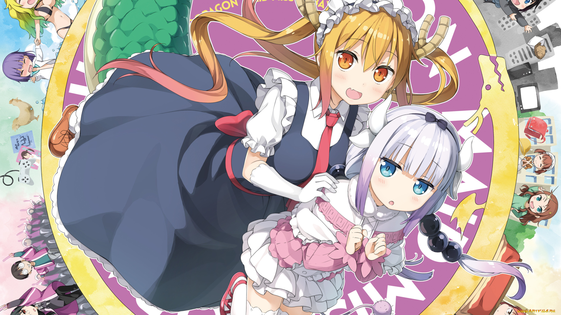 аниме, kobayashi-san, chi, no, maid, dragon, kobayashi-san, chi, no, maid, dragon