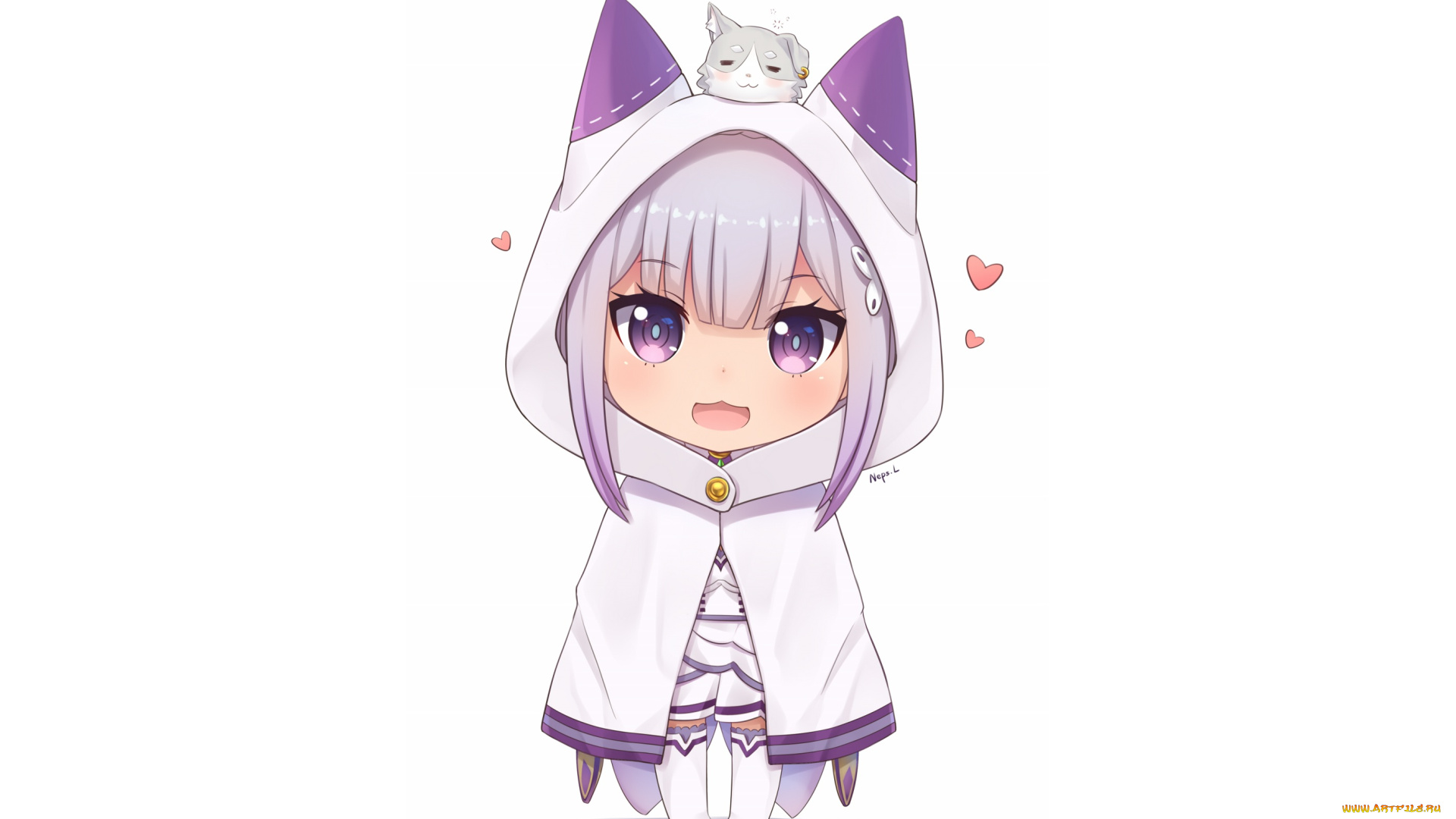 аниме, re, , zero, kara, hajimeru, isekai, seikatsu, emilia, puck