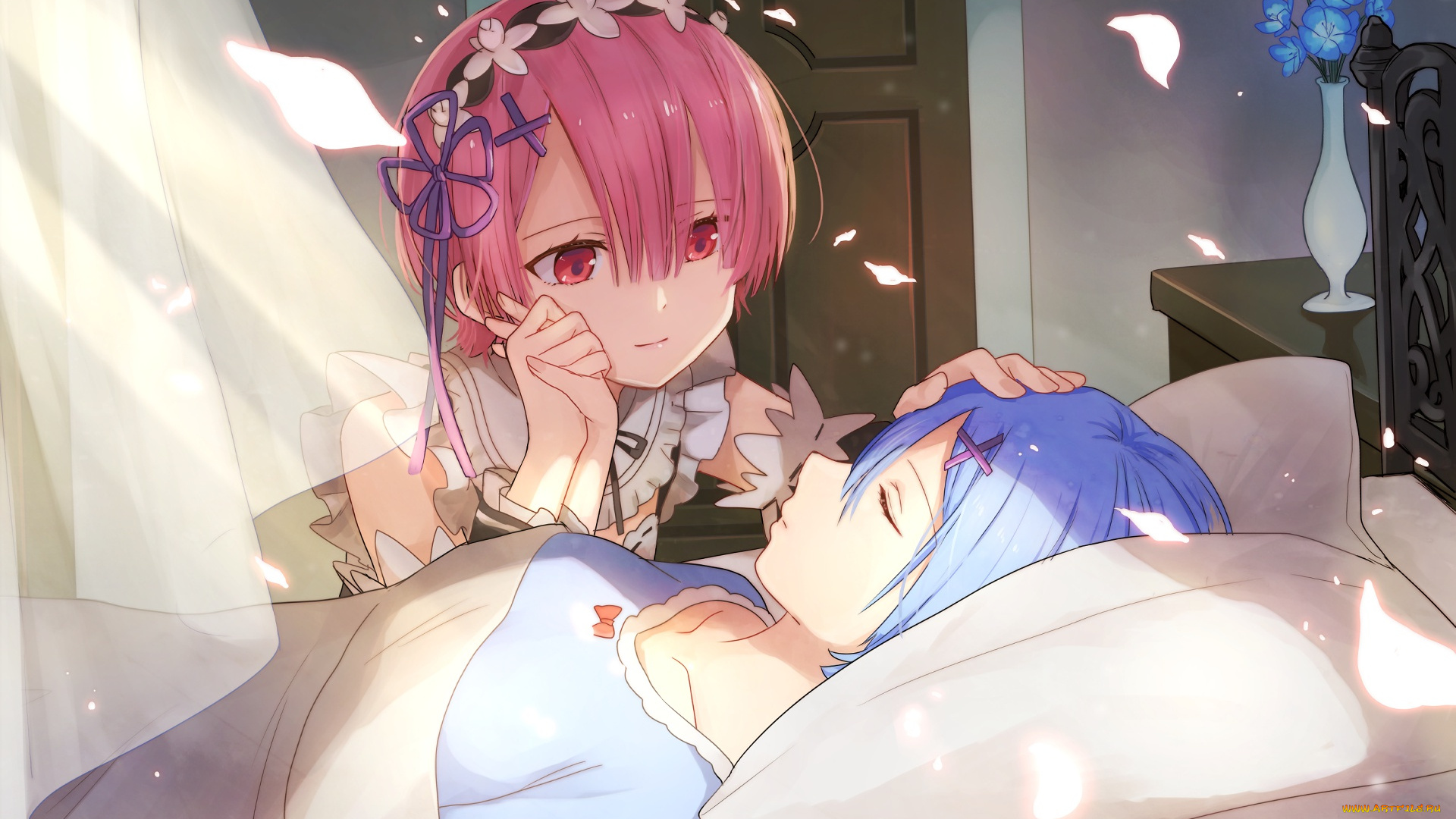 аниме, re, , zero, kara, hajimeru, isekai, seikatsu, rem, anime, ram, art, zero, kara, hajimeru, isekai, seikatsu