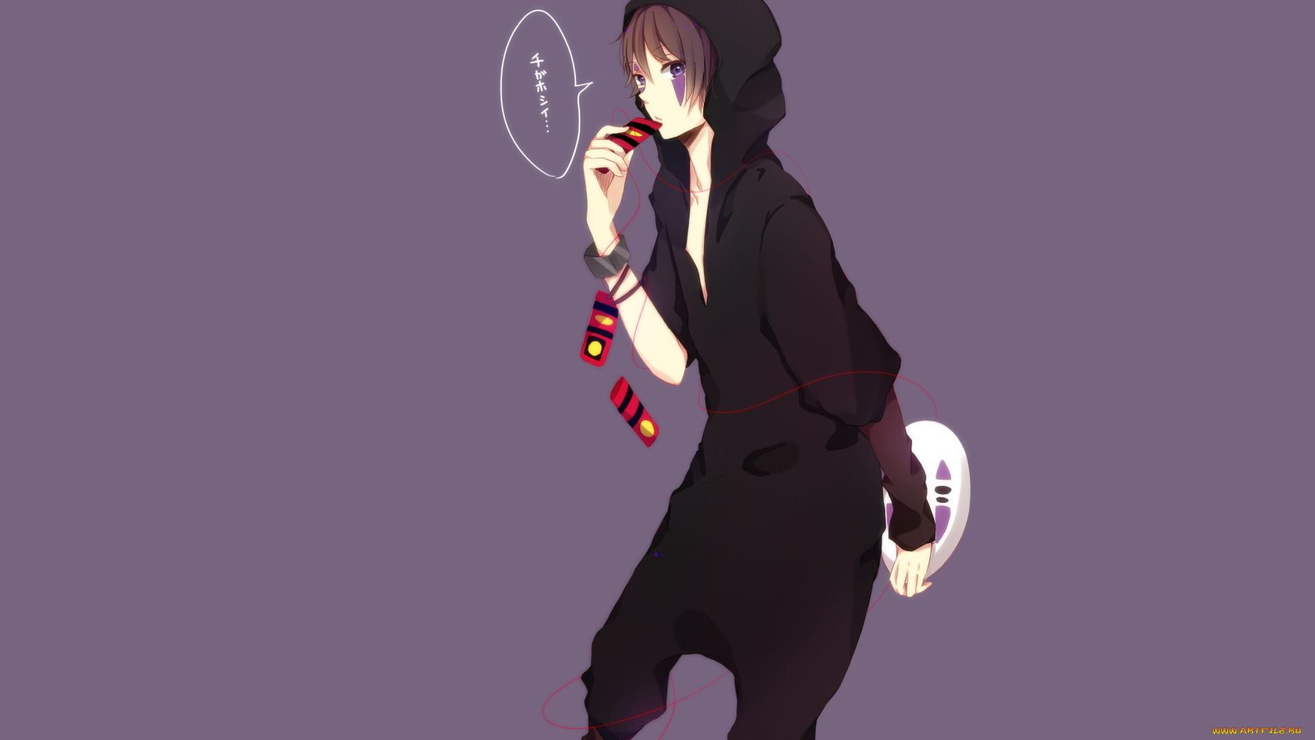 аниме, spirited, away, парень, безликий