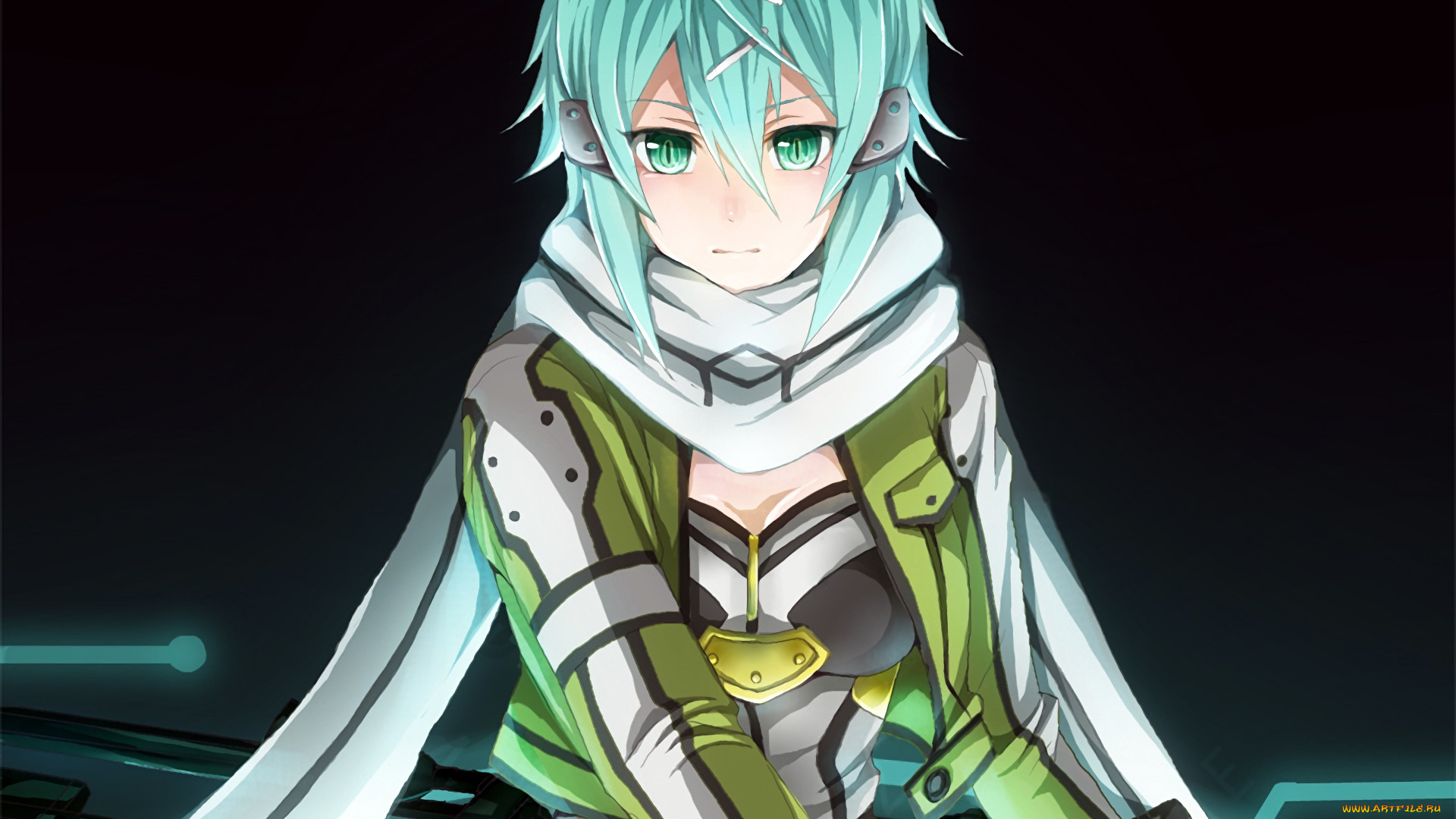 аниме, sword, art, online, девушка, фон, взгляд