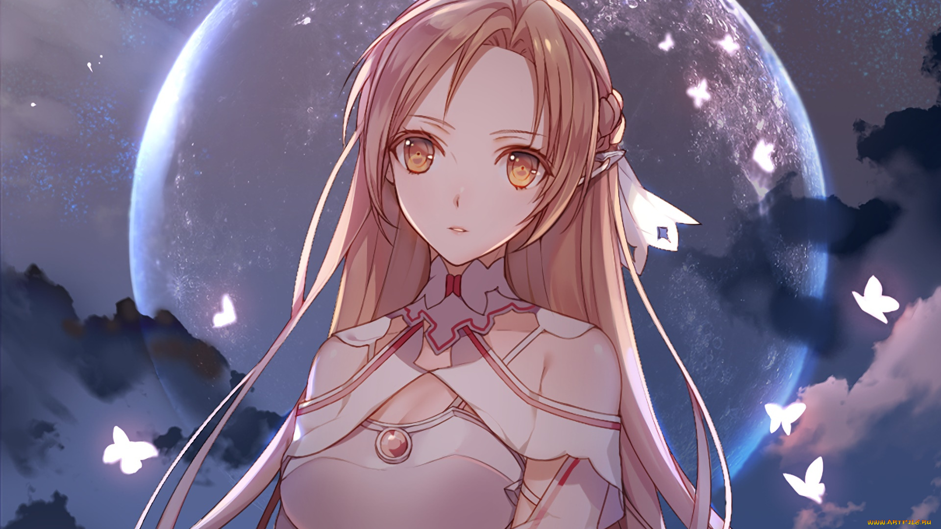 аниме, sword, art, online, фон, взгляд, девушка