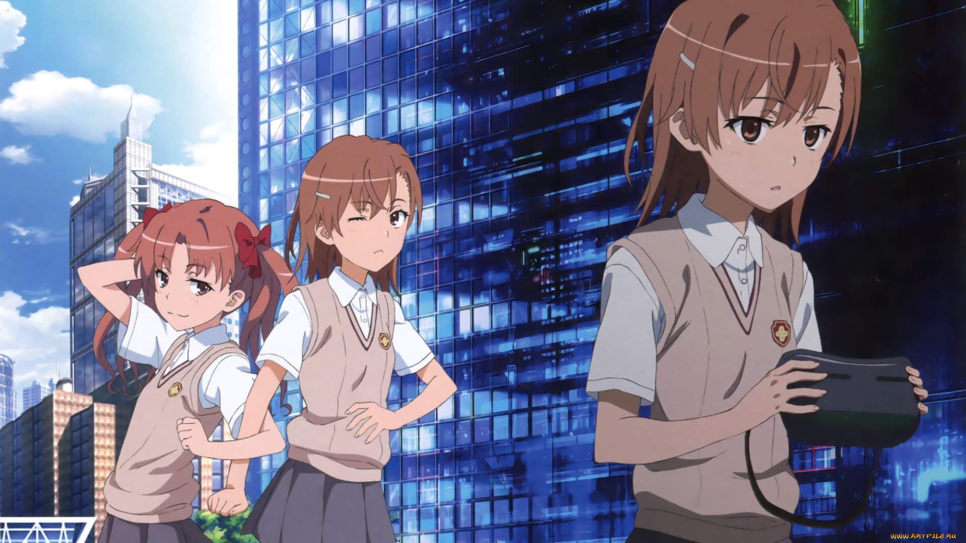 аниме, toaru, majutsu, no, index, фон, взгляд, девушки