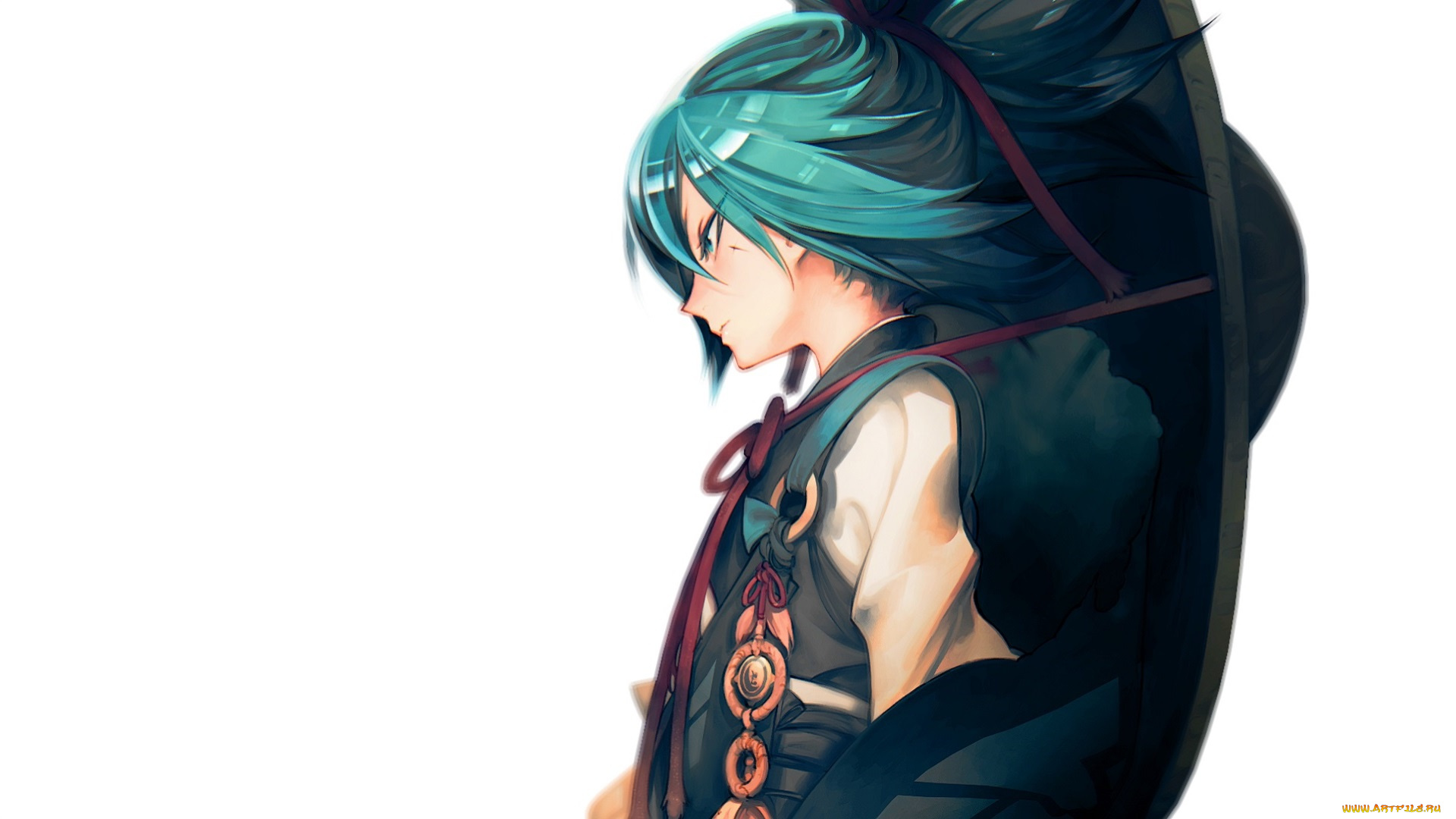аниме, touken, ranbu, парень, art, белый, фон, zubonara, sayo, samonji, шляпа, touken, ranbu, танец, мечей